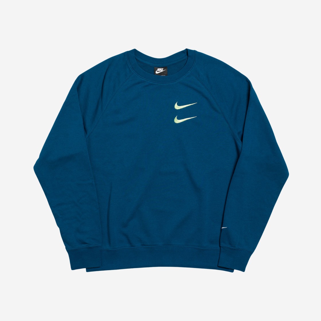 Nike NSW Double Swoosh Sweatshirt Blue Force Barely Volt - Asia 상세 이미지 1