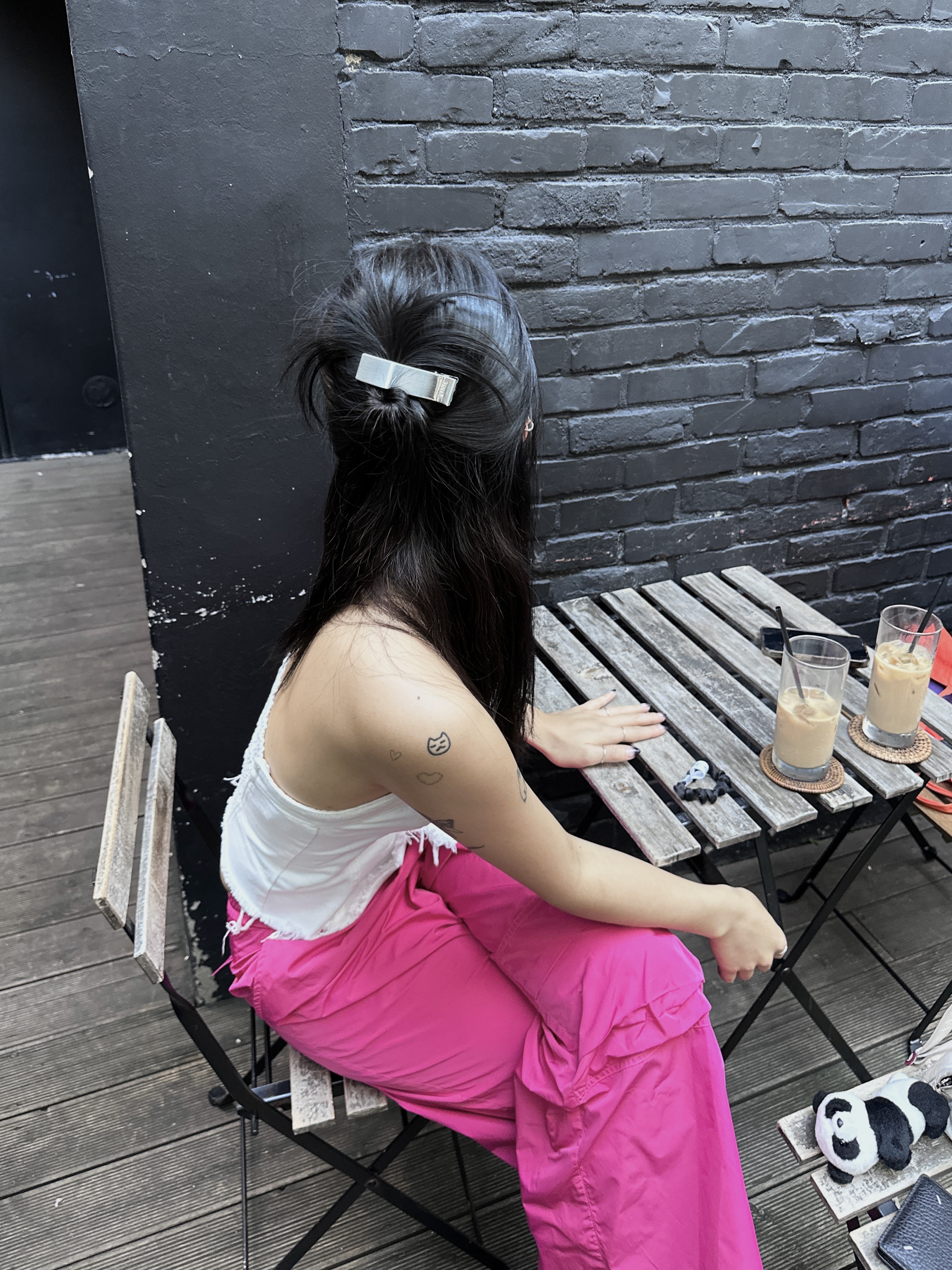 Sentiments No.291 Hair Pin 2 Set Silver, (W) Asics FN2-S Gel-Contend 5 Beet Juice Pure Silver 착용 스타일 - 2