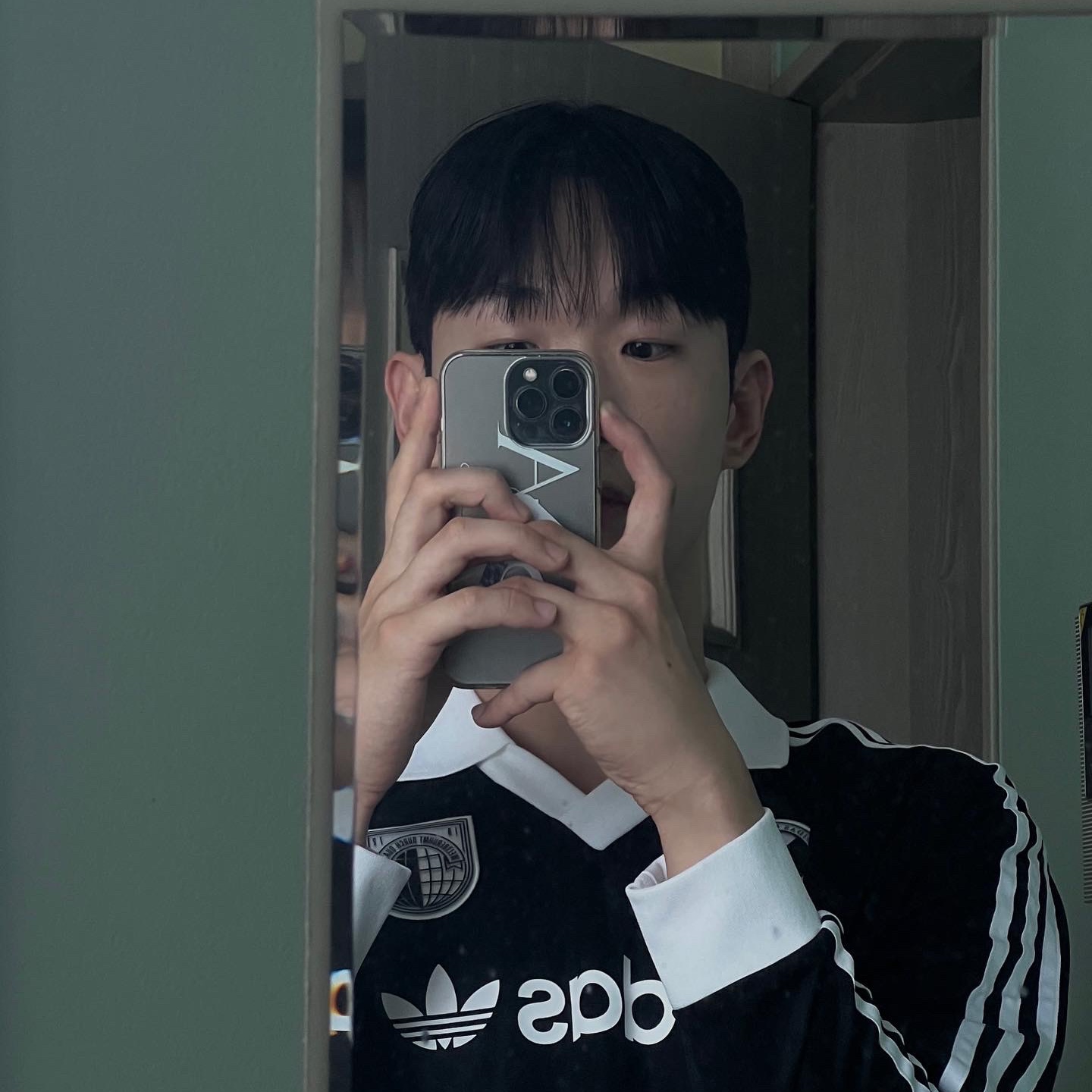 (W) Adidas Football Long Sleeve T-Shirt Black - KR Sizing 착용 스타일