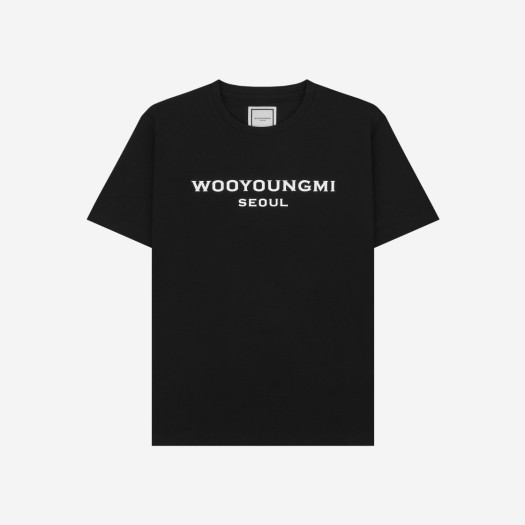 우영미 프론트 서울 로고 티셔츠 블랙 - 23FW