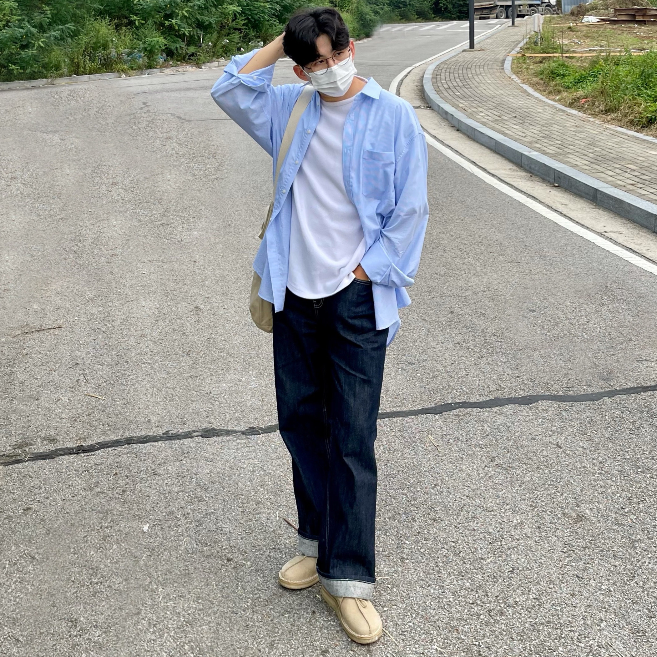 Clarks Desert Trek Nubuck Taupe 착용 스타일