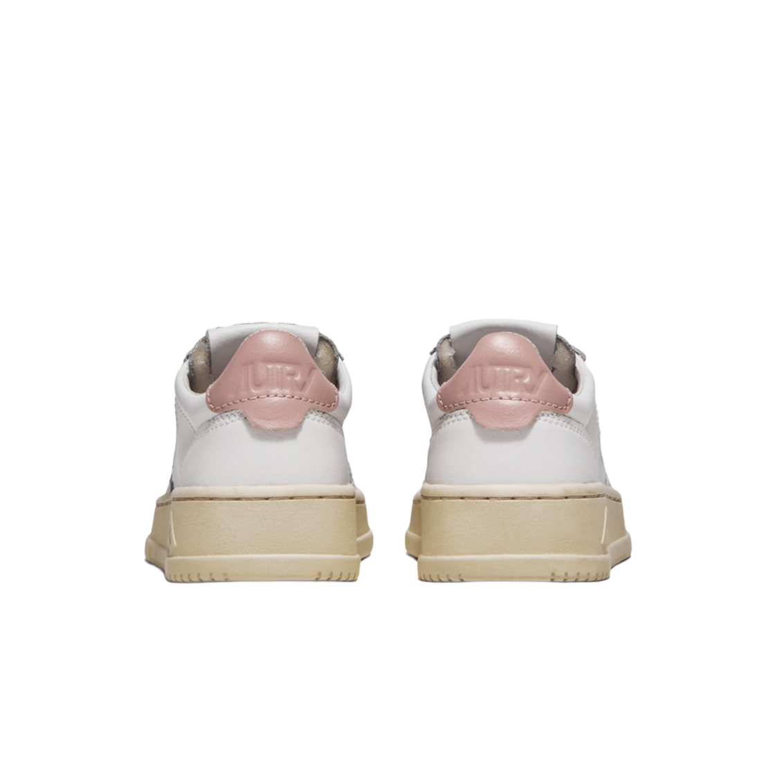 (키즈) 오트리 메달리스트 로우 레더 스니커즈 화이트 파우더 핑크((Kids) Autry Medalist Low Leather Sneakers White Powder Pink) - 4