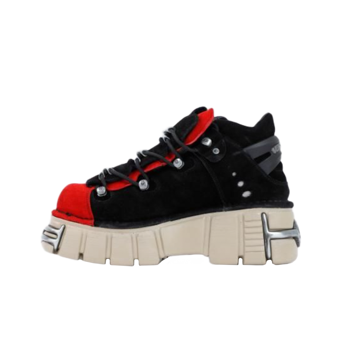뉴 락 x 베트멍 플랫폼 스니커즈 블랙 레드 카멜(New Rock x Vetements Platform Sneakers Black Red Camel) - 2