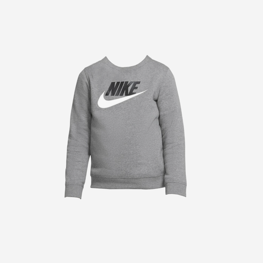 (Kids) Nike NSW Club Futura Fleece Crew Sweatshirt Carbon Heather 상세 이미지 1