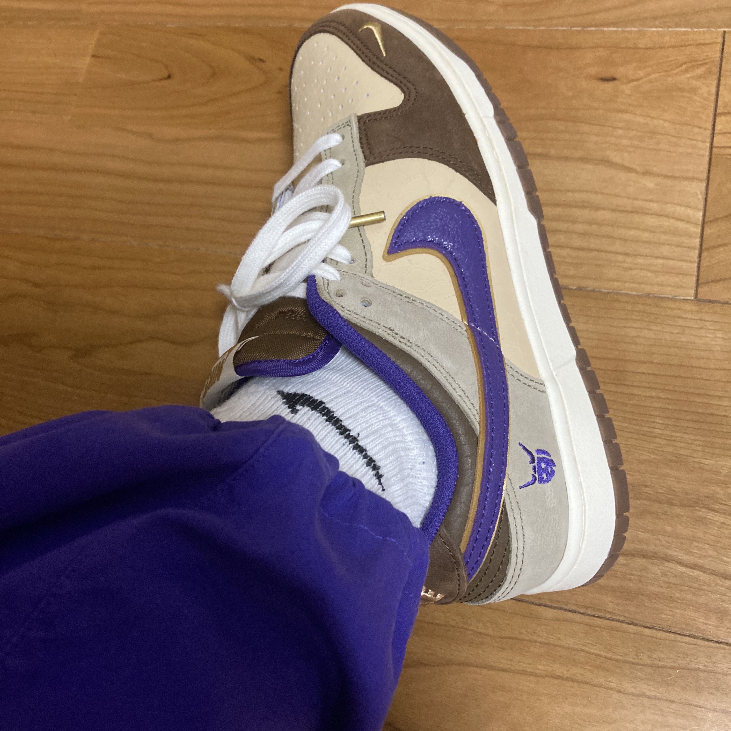Nike Dunk Low White Onyx Court Purple, Nike ACG Convertible Pants Fusion Violet Black - Asia 착용 스타일 - 1