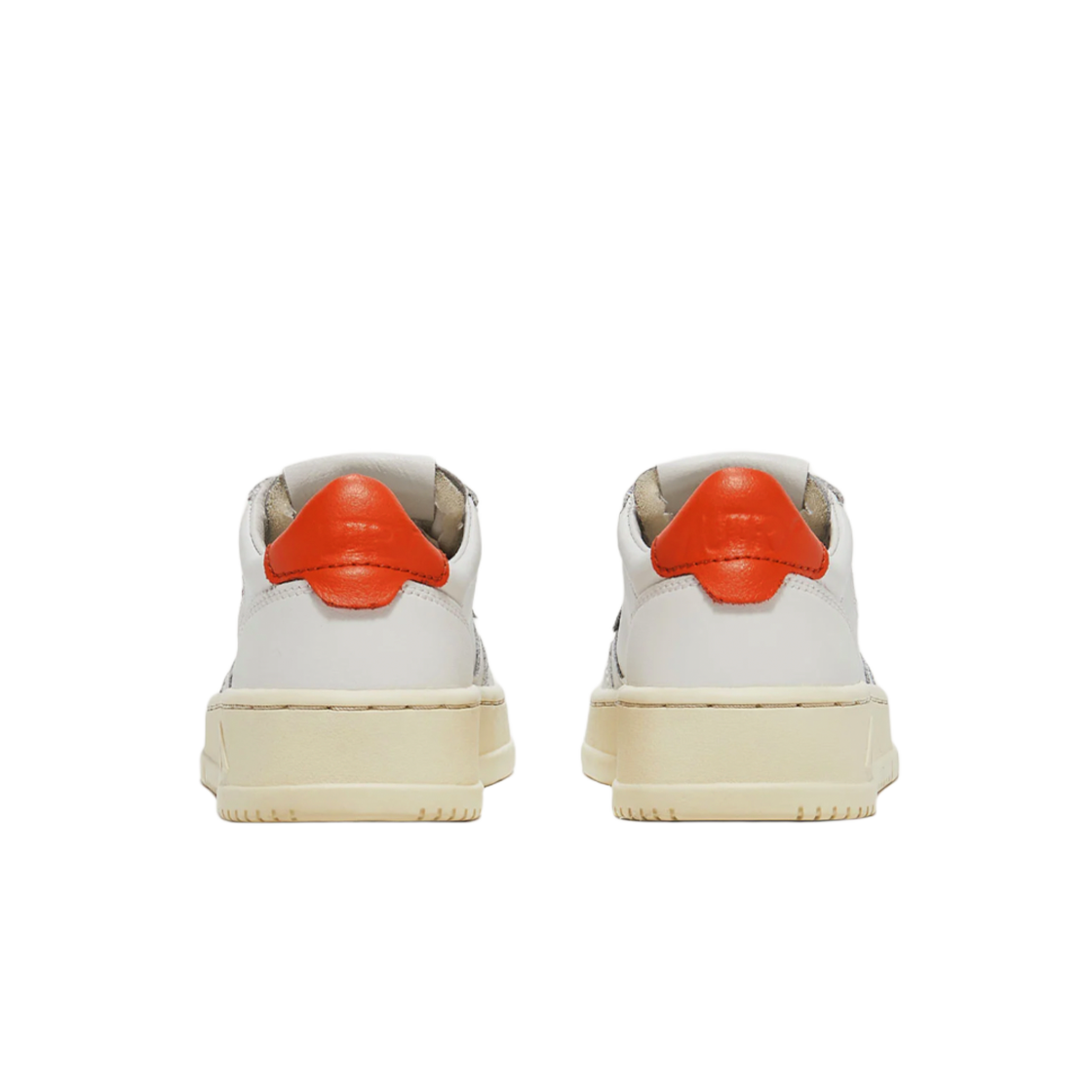 (키즈) 오트리 메달리스트 로우 레더 스니커즈 화이트 탠저린((Kids) Autry Medalist Low Leather Sneakers White Tangerine) - 4