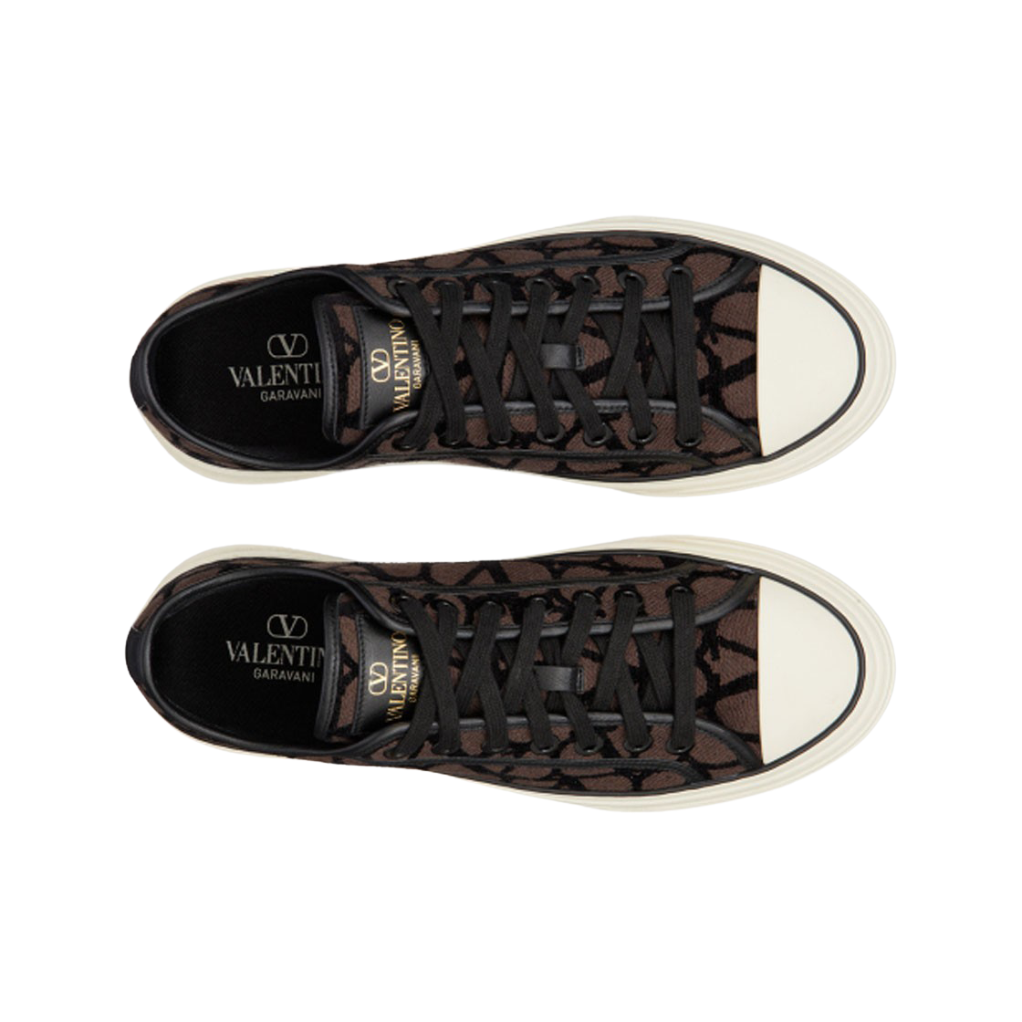 발렌티노 토탈루프 브이로고 로우탑 스니커즈 브라운 블랙(Valentino Totaloop Vlogo Low-Top Sneakers Brown Black) - 2