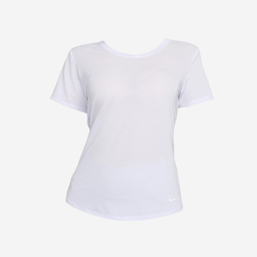 (W) 나이키 드라이핏 원 브리드 티셔츠 옥시전 퍼플 화이트 - 아시아