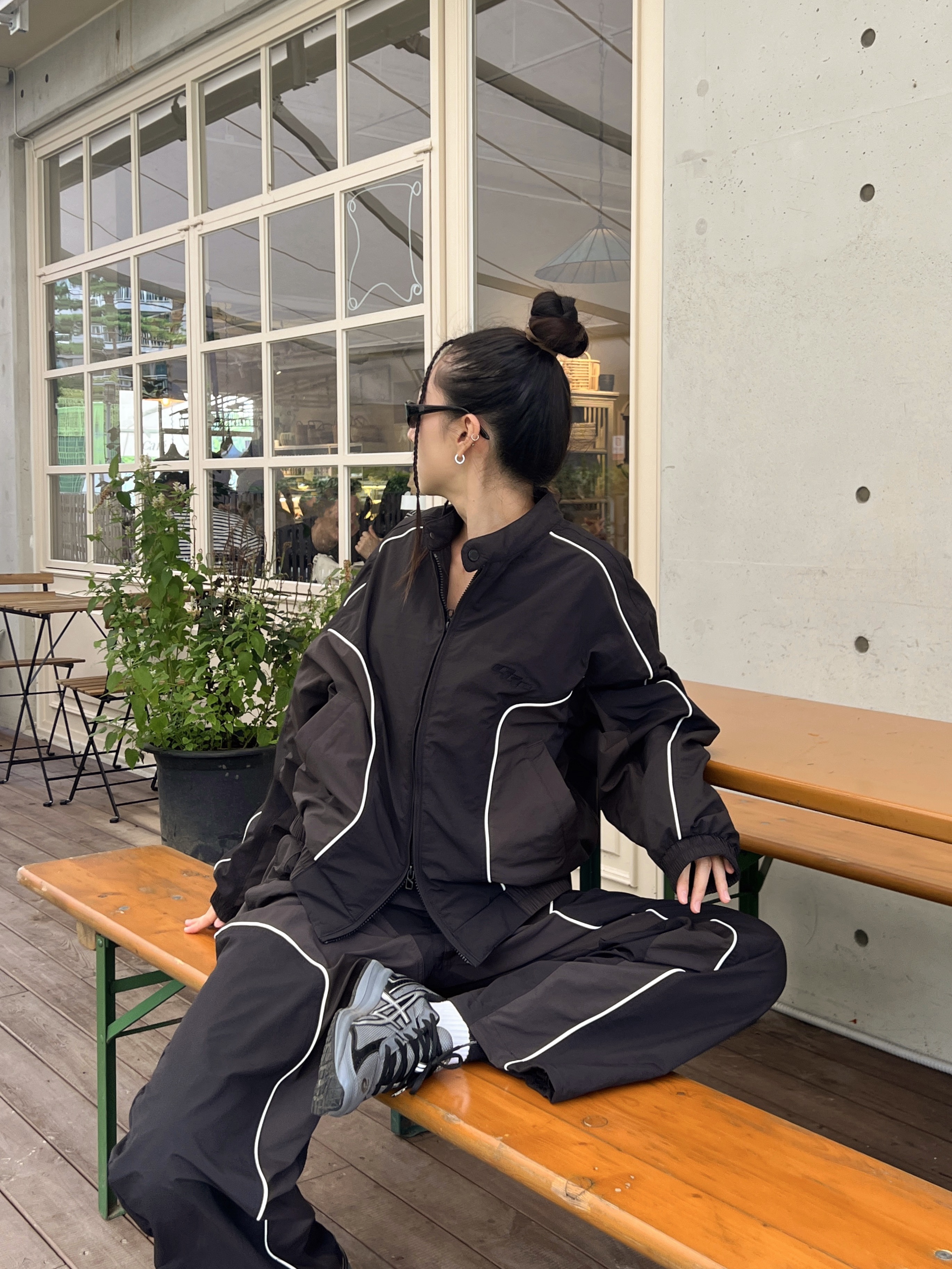 Asics Jog 100 S Steel Grey - 2E Wide 착용 스타일 - 3
