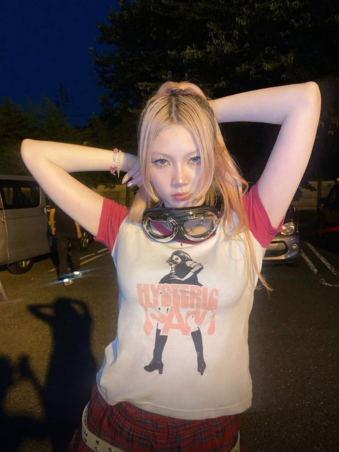 Hysteric Glamour x P.A.M PAM Eyes T-Shirt Black, (W) Hysteric Glamour x P.A.M Alien Girl Camisole Black 착용 스타일 - 4