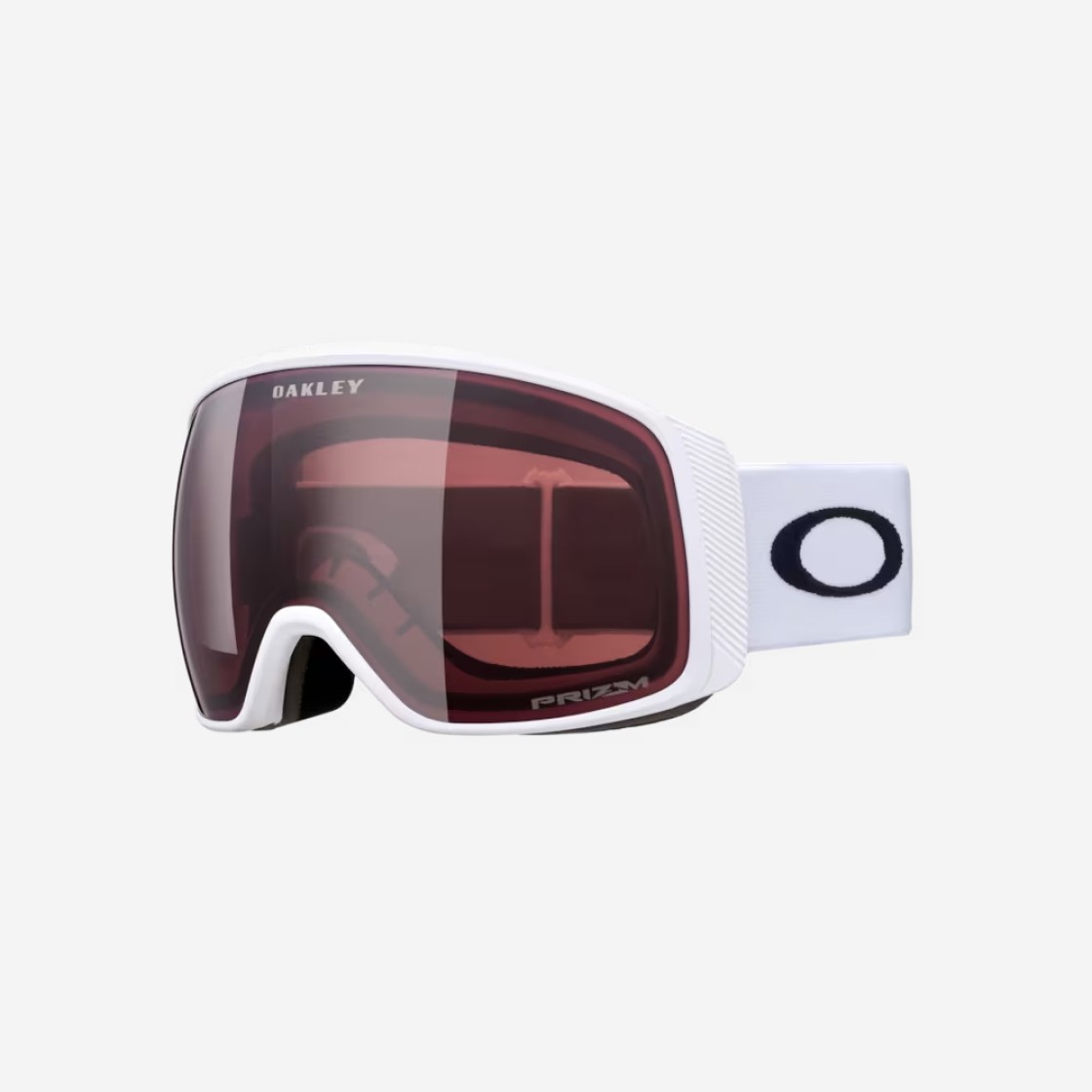 Oakley Flight Tracker Large Snow Goggles Prizm Snow Garnet Lenses Matte White Strap Wide Universal Fit 상세 이미지 2