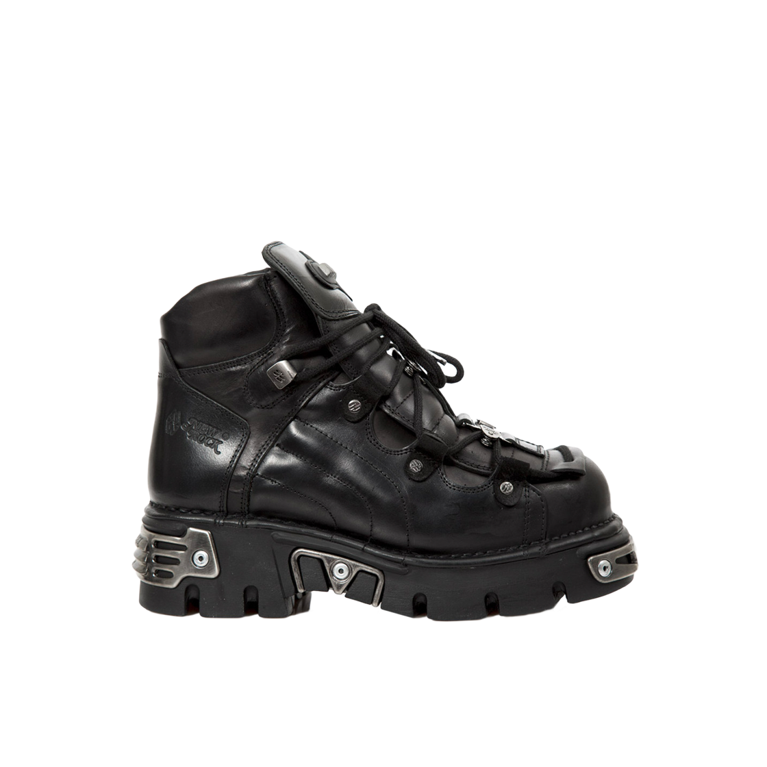 뉴 락 앵클 부츠 메탈릭 M-756-S2 블랙(New Rock Ankle Boots Metallic M-756-S2 Black)