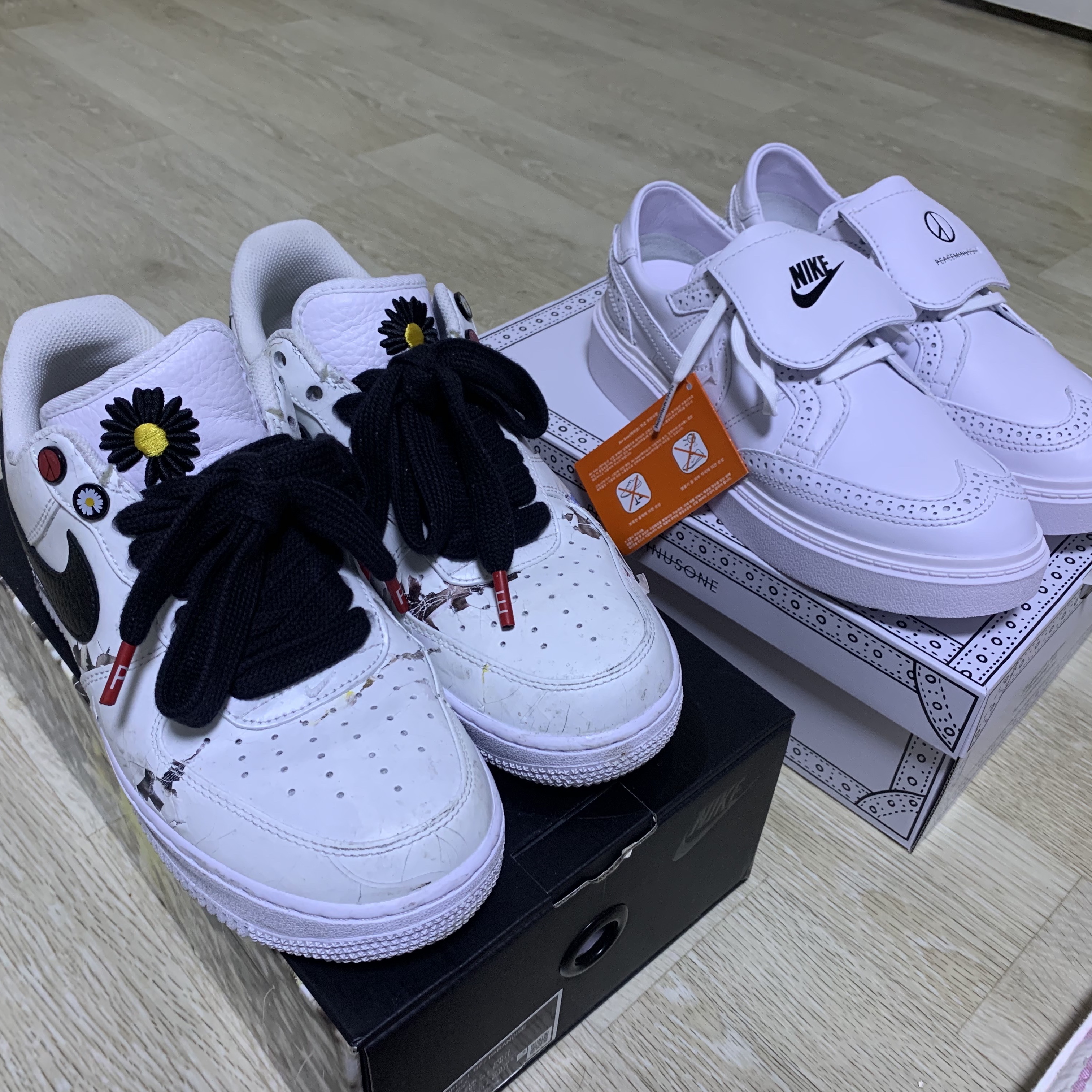 Nike x Peaceminusone Air Force 1 Low Para-Noise 2.0 착용 스타일