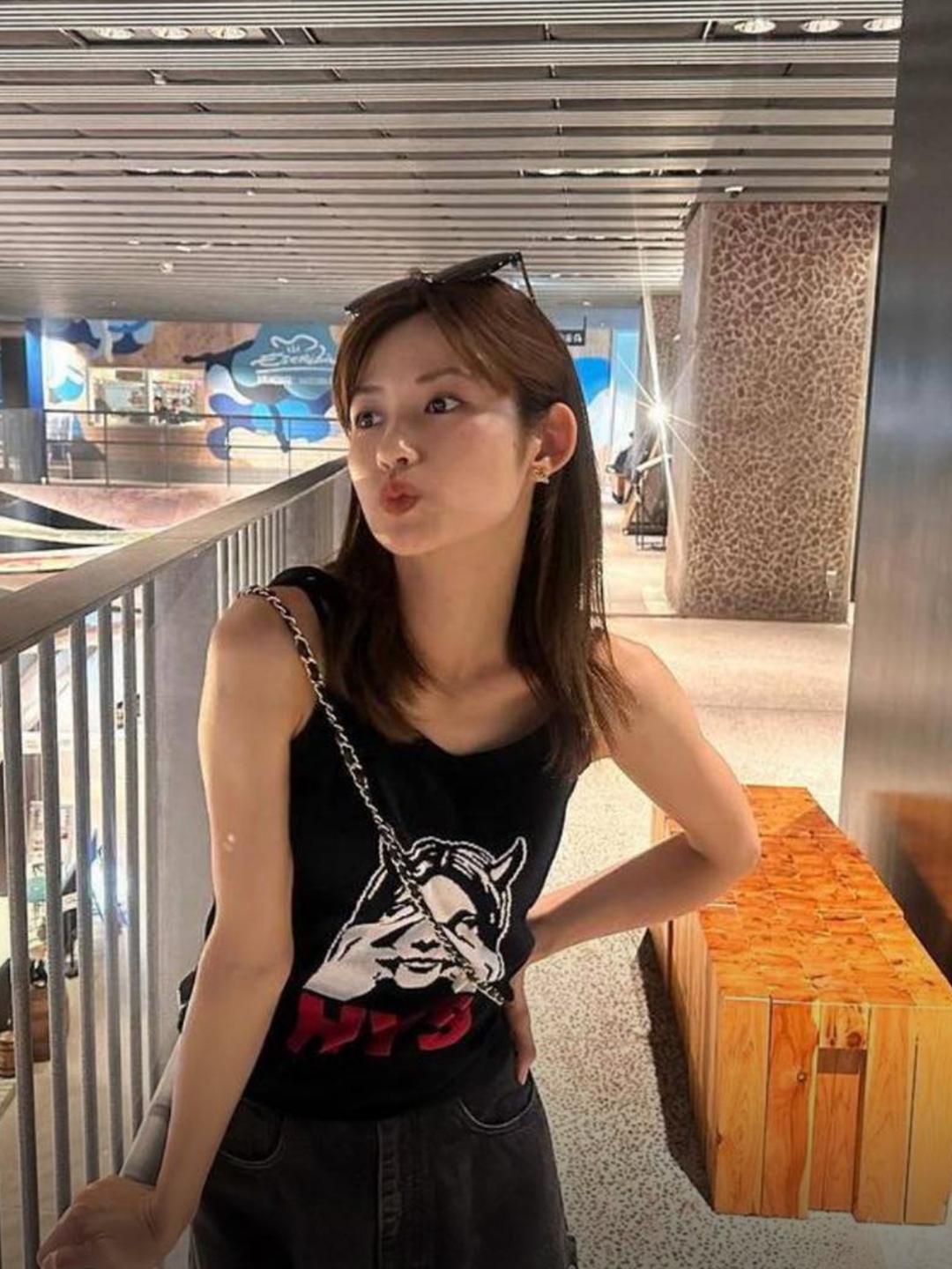 Hysteric Glamour x P.A.M PAM Eyes T-Shirt Black, (W) Hysteric Glamour x P.A.M Alien Girl Camisole Black 착용 스타일 - 3