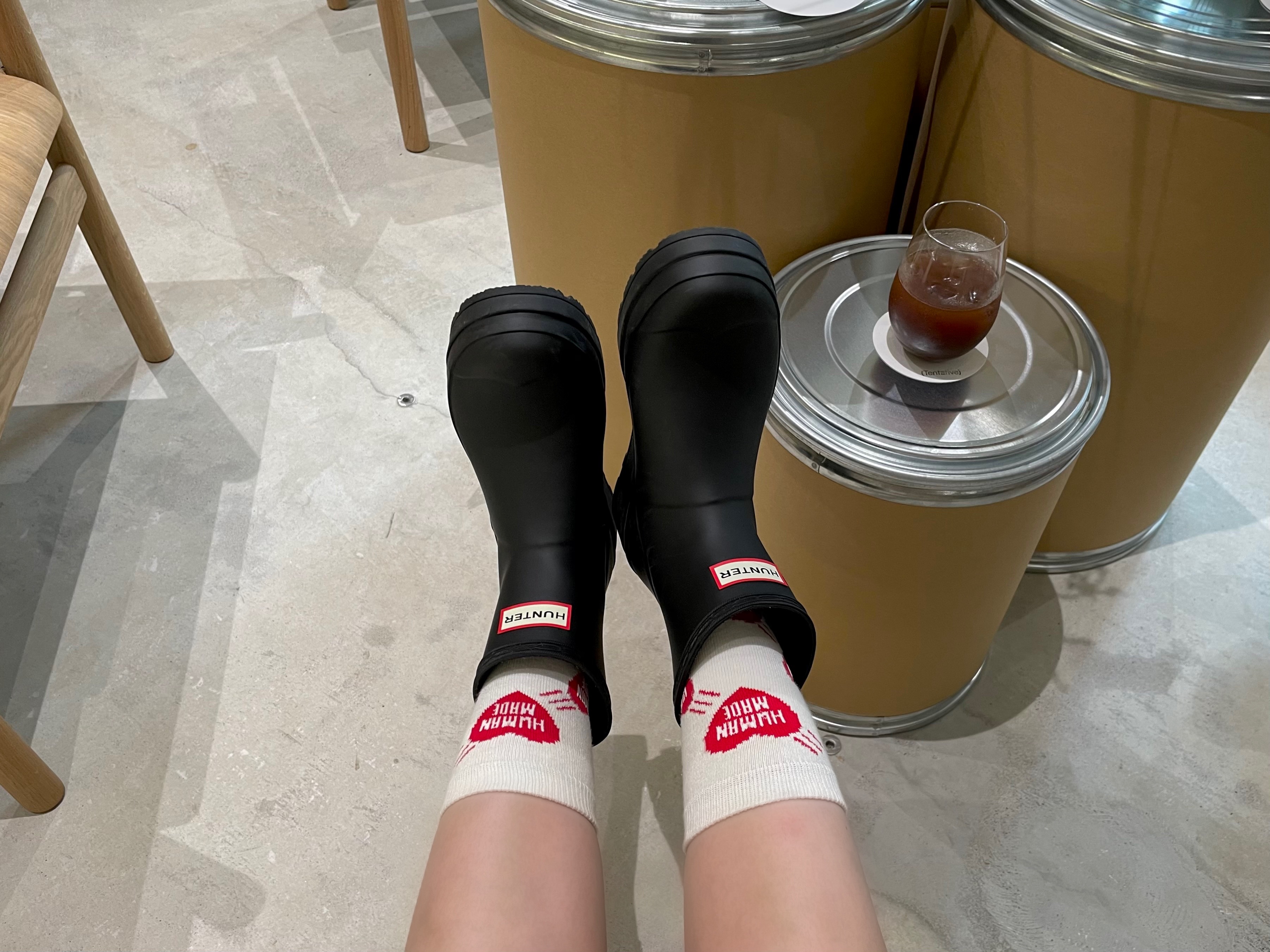 Human Made Heart Pattern Socks Red, Hunter Women Original Play Short Rainboots Black 착용 스타일