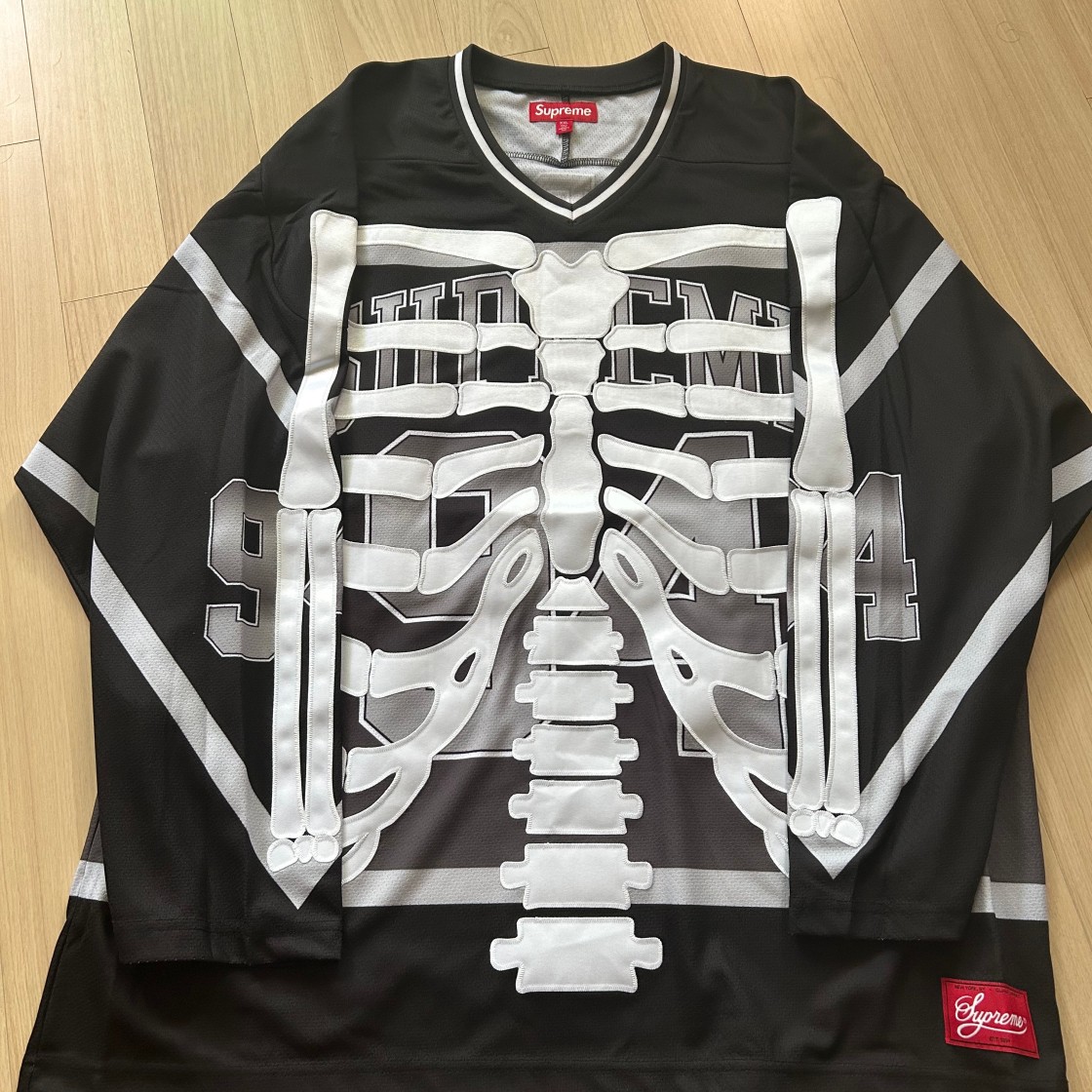 Supreme Bones Hockey Jersey Black