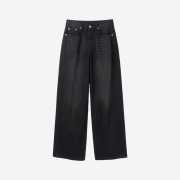 Millo Women Vintage Wide Denim Pants Black