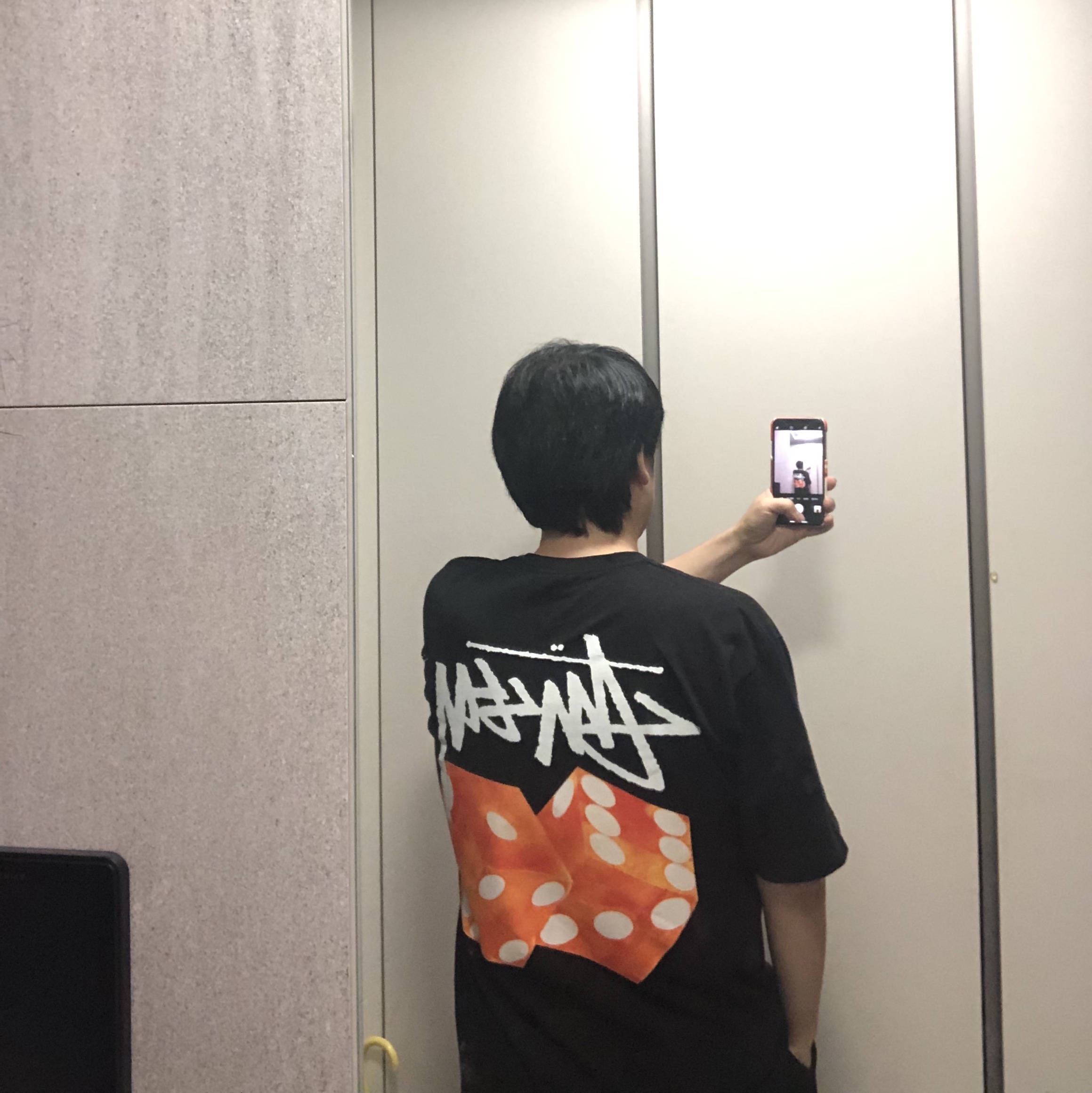 Stussy Diced Out T-Shirt Black 착용 스타일 - 2