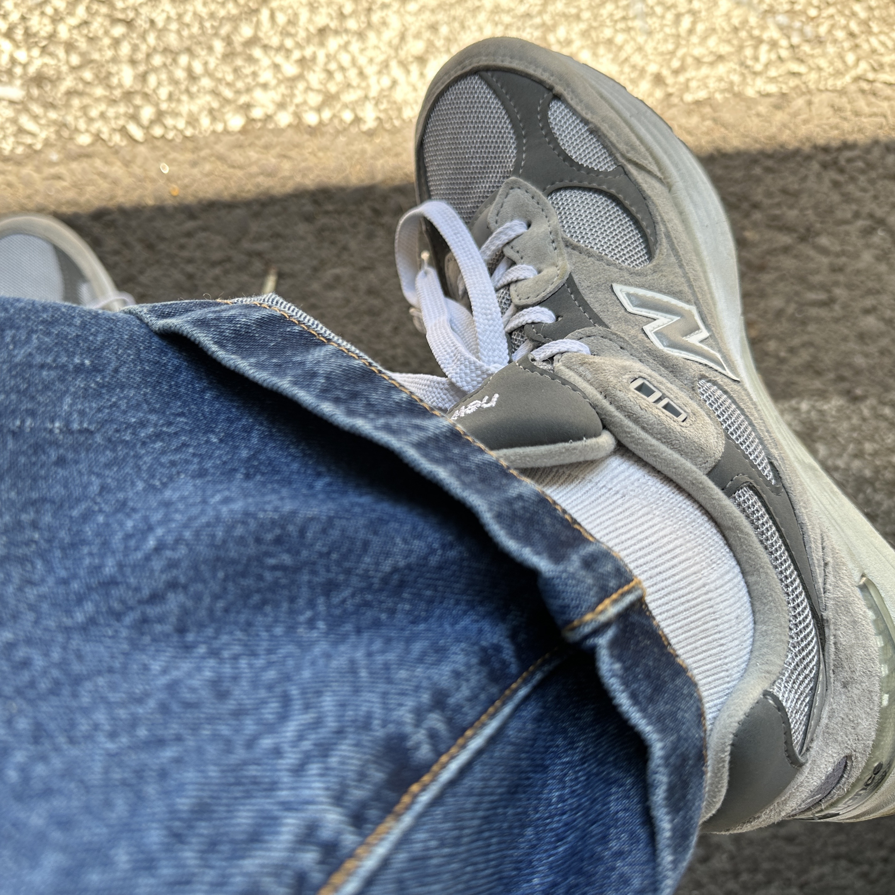 New Balance 992 Made in USA Grey - D Standard 착용 스타일 - 2