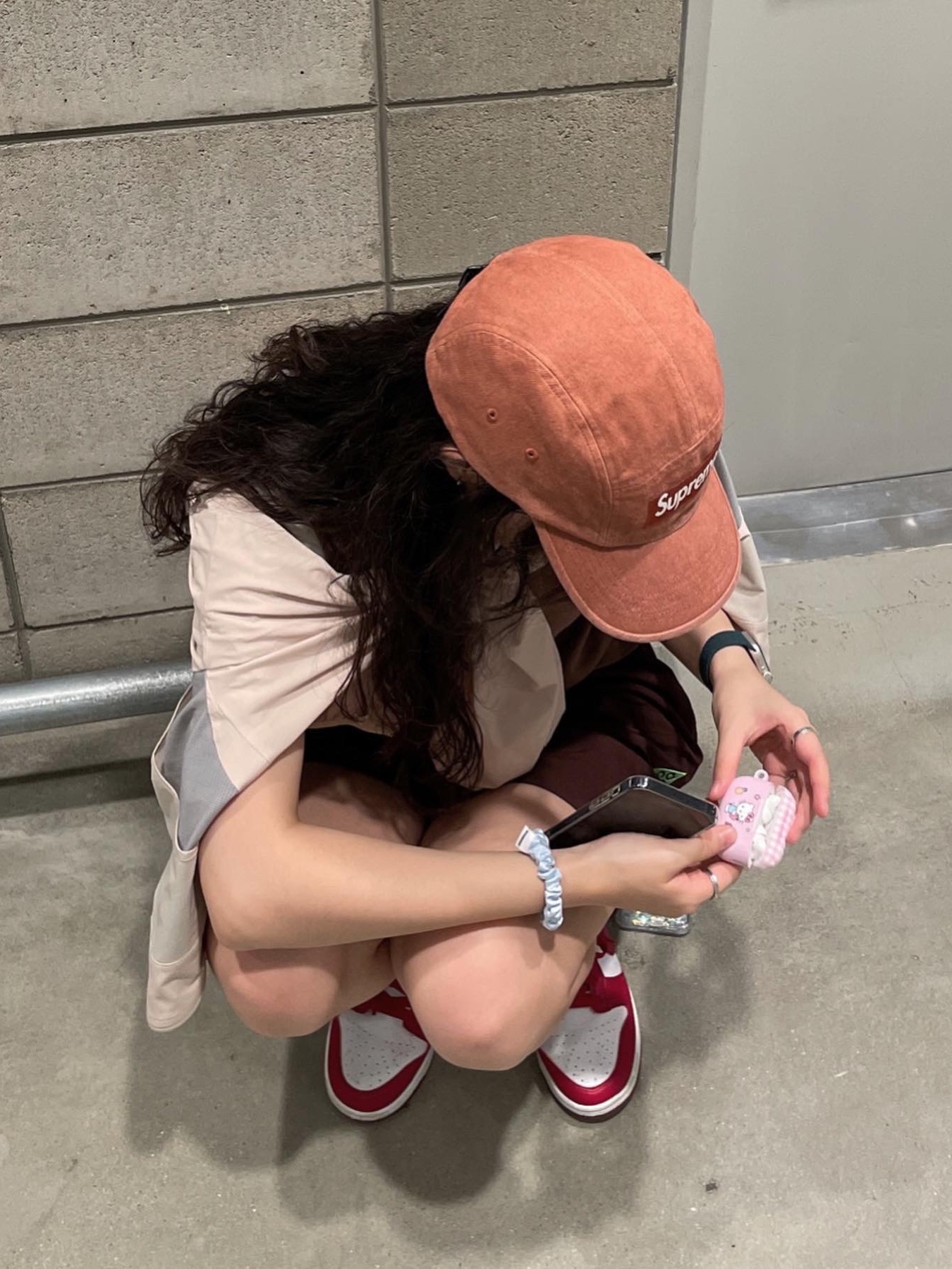 Supreme Denim Camp Cap Rust - 23SS, (W) Mischief SS Color Blocked Windbreaker Pink 착용 스타일 - 2