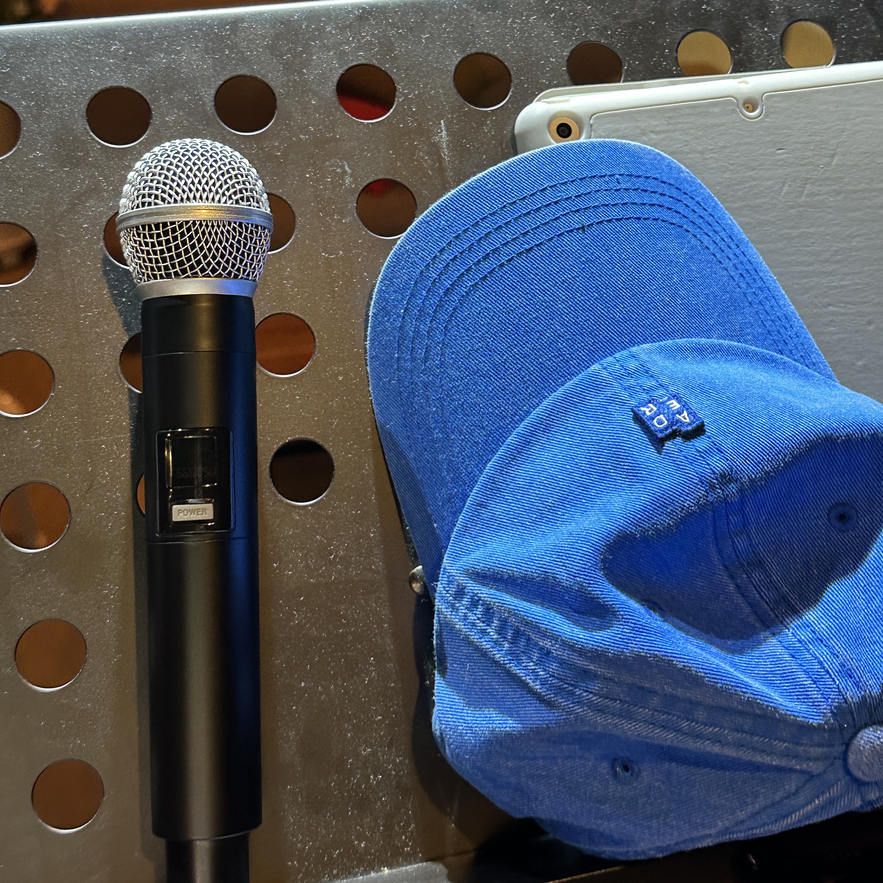Ader Error Sig; TRS Tag Cap 01 Z-Blue 착용 스타일 - 1