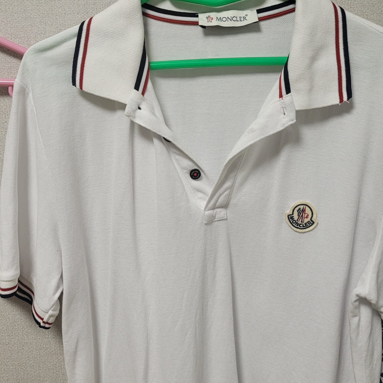 Moncler Logo Polo Shirt White - 20FW 착용 스타일