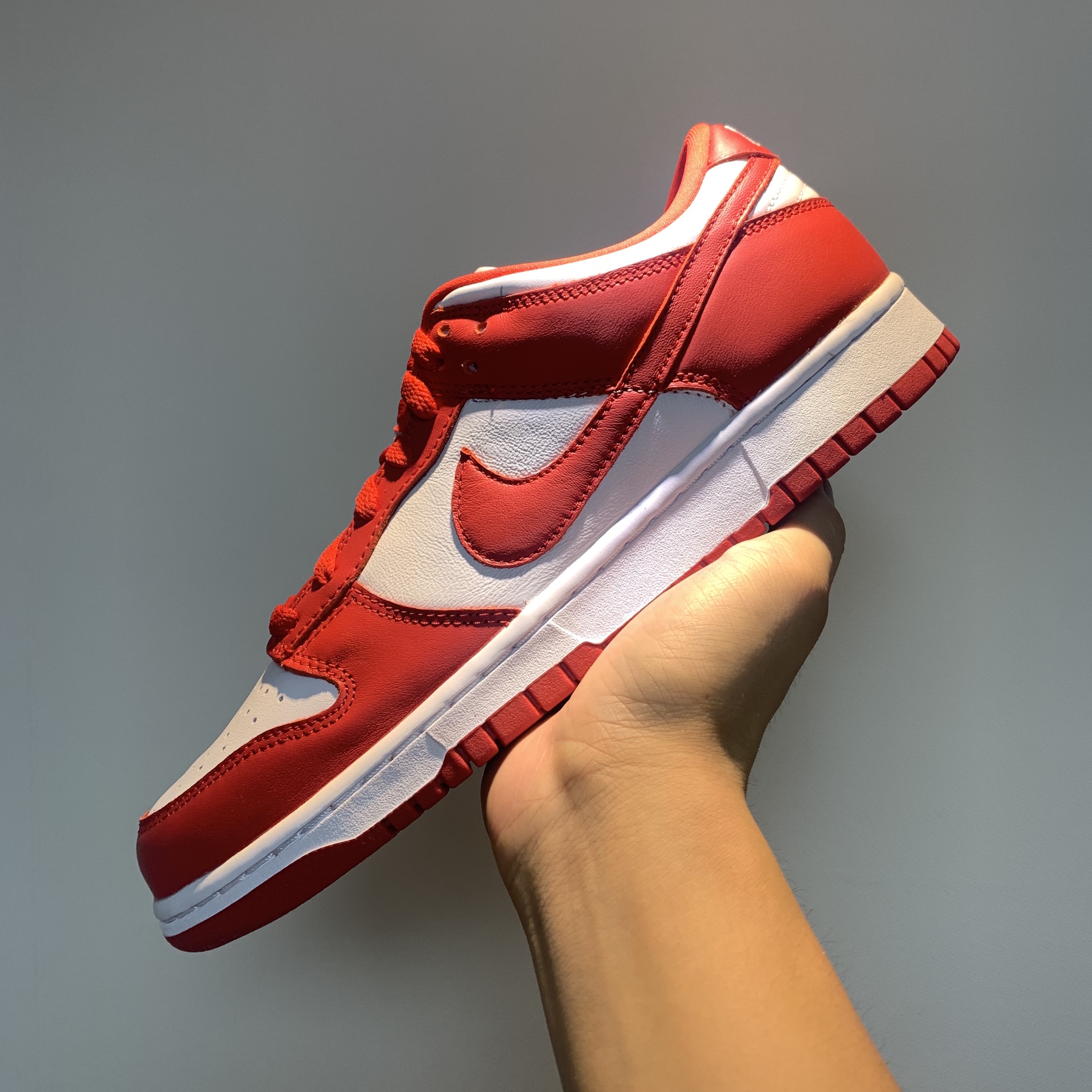 Nike Dunk Low SP White and University Red 2023 착용 스타일