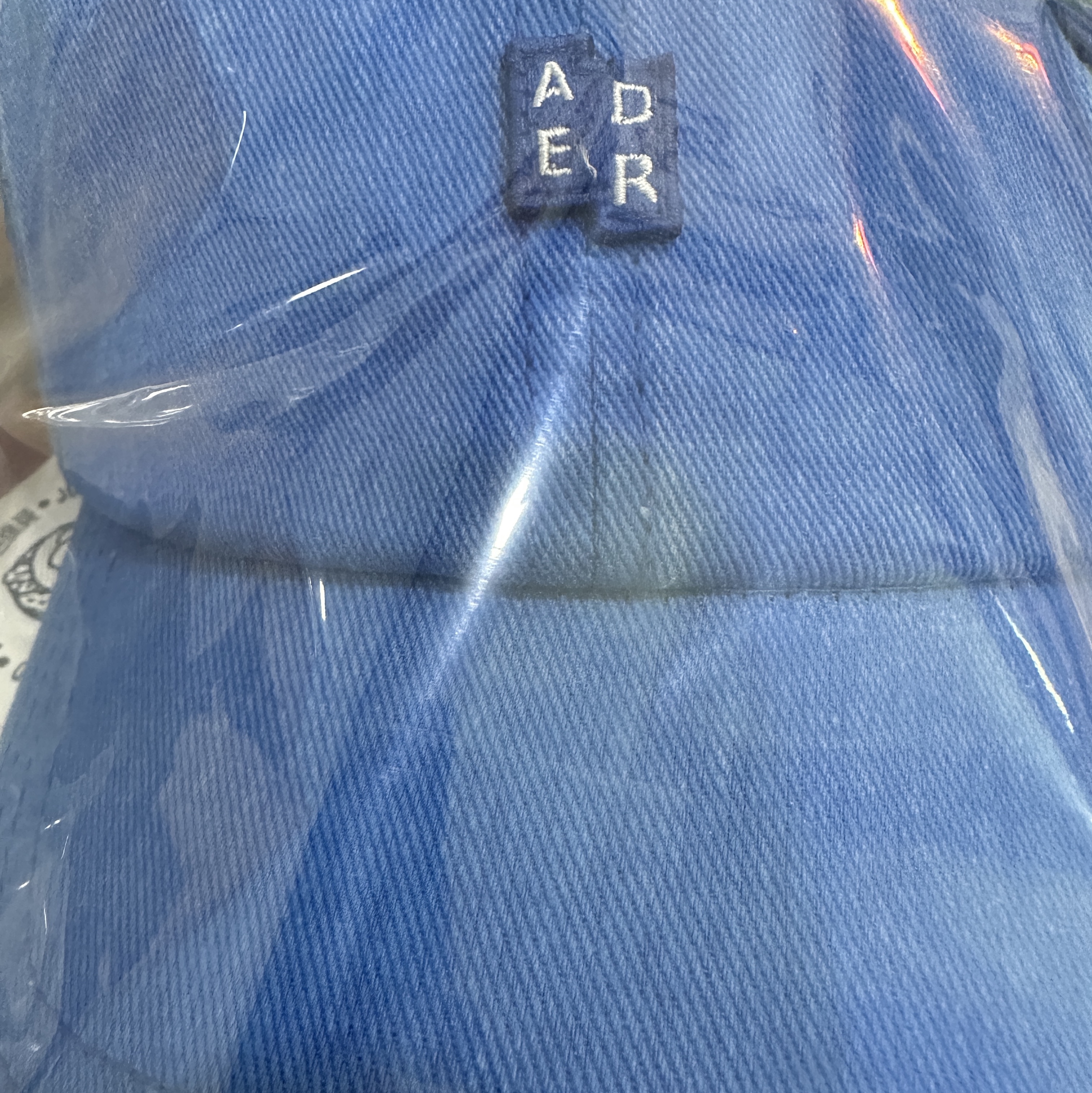 Ader Error Sig; TRS Tag Cap 01 Z-Blue 착용 스타일 - 5