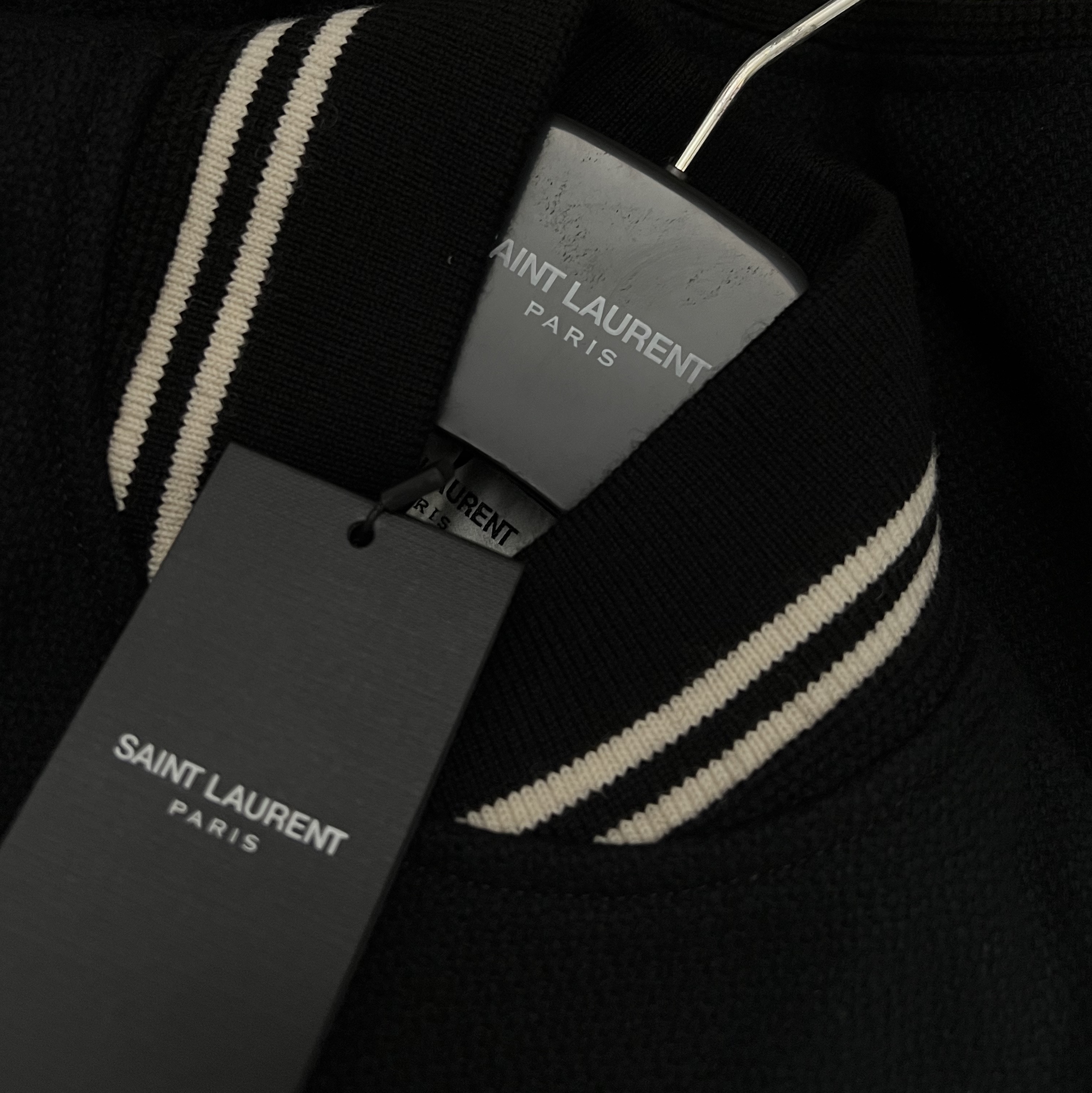 (W) Saint Laurent Teddy Jacket in Wool Black 착용 스타일