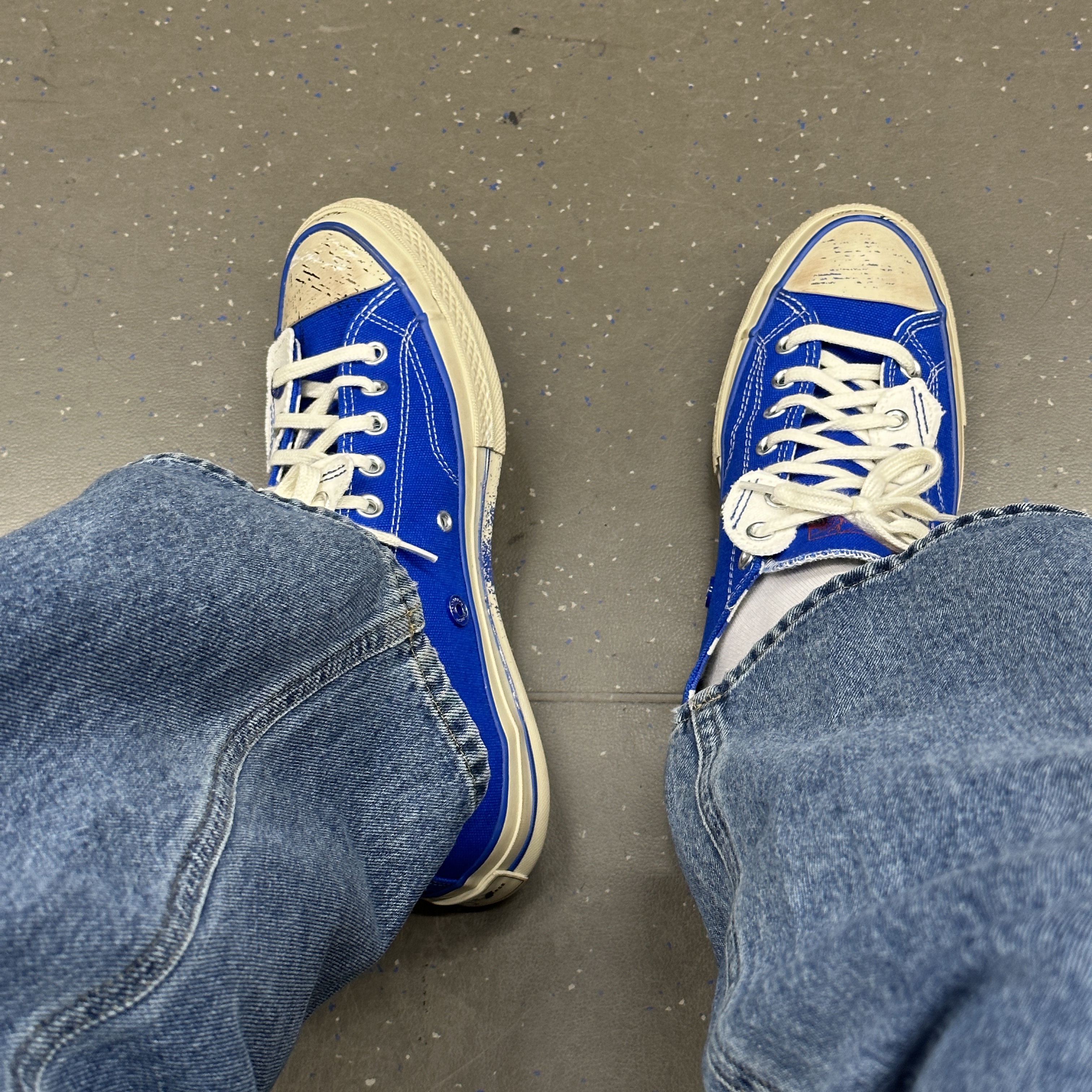 Converse x Ader Error Chuck 70 Ox Imperial Blue 착용 스타일 - 2