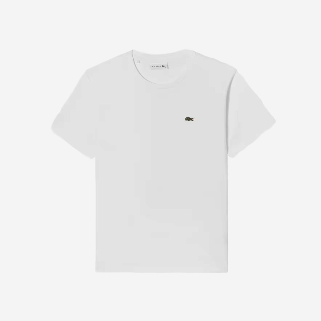 (W) Lacoste Basic Crew Neck T-shirt White 상세 이미지 1