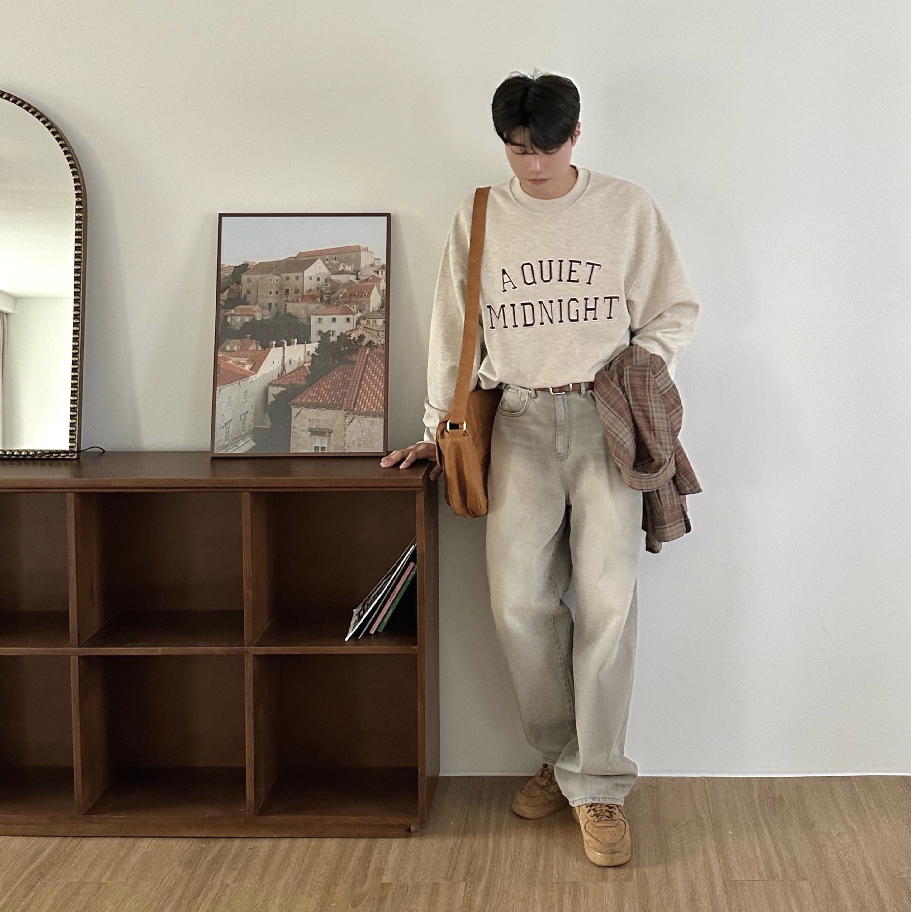 Nike Air Force 1 '07 WB Flax 착용 스타일 - 1