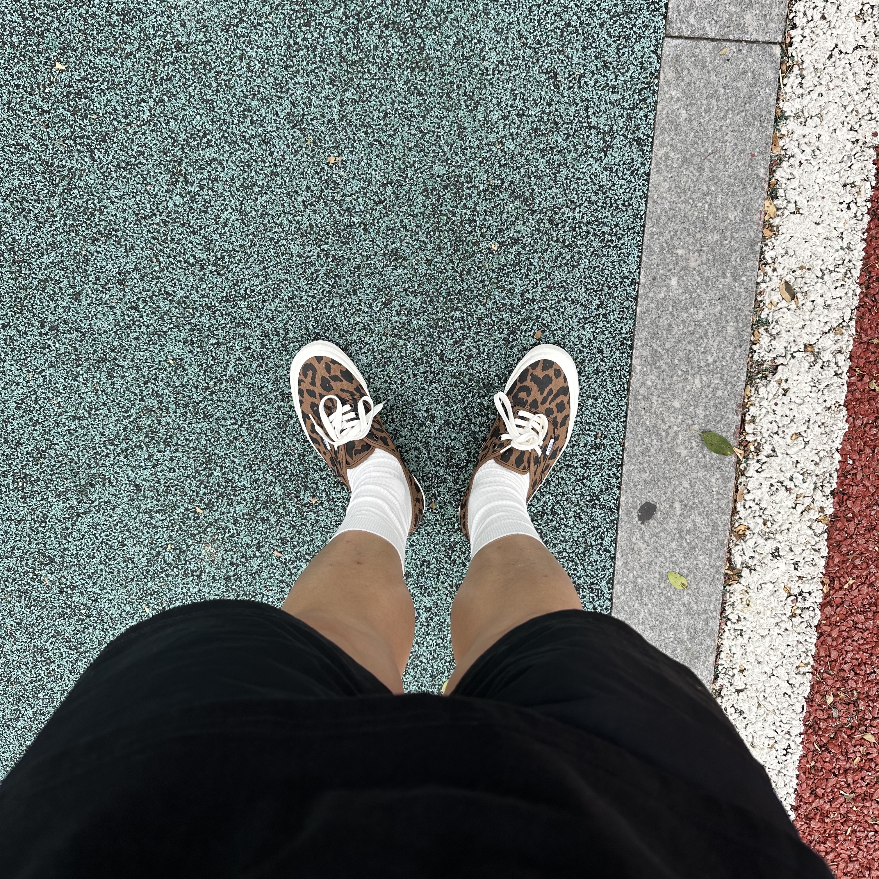 Vans Authentic 44 DX Anaheim Factory OG Leopard 착용 스타일