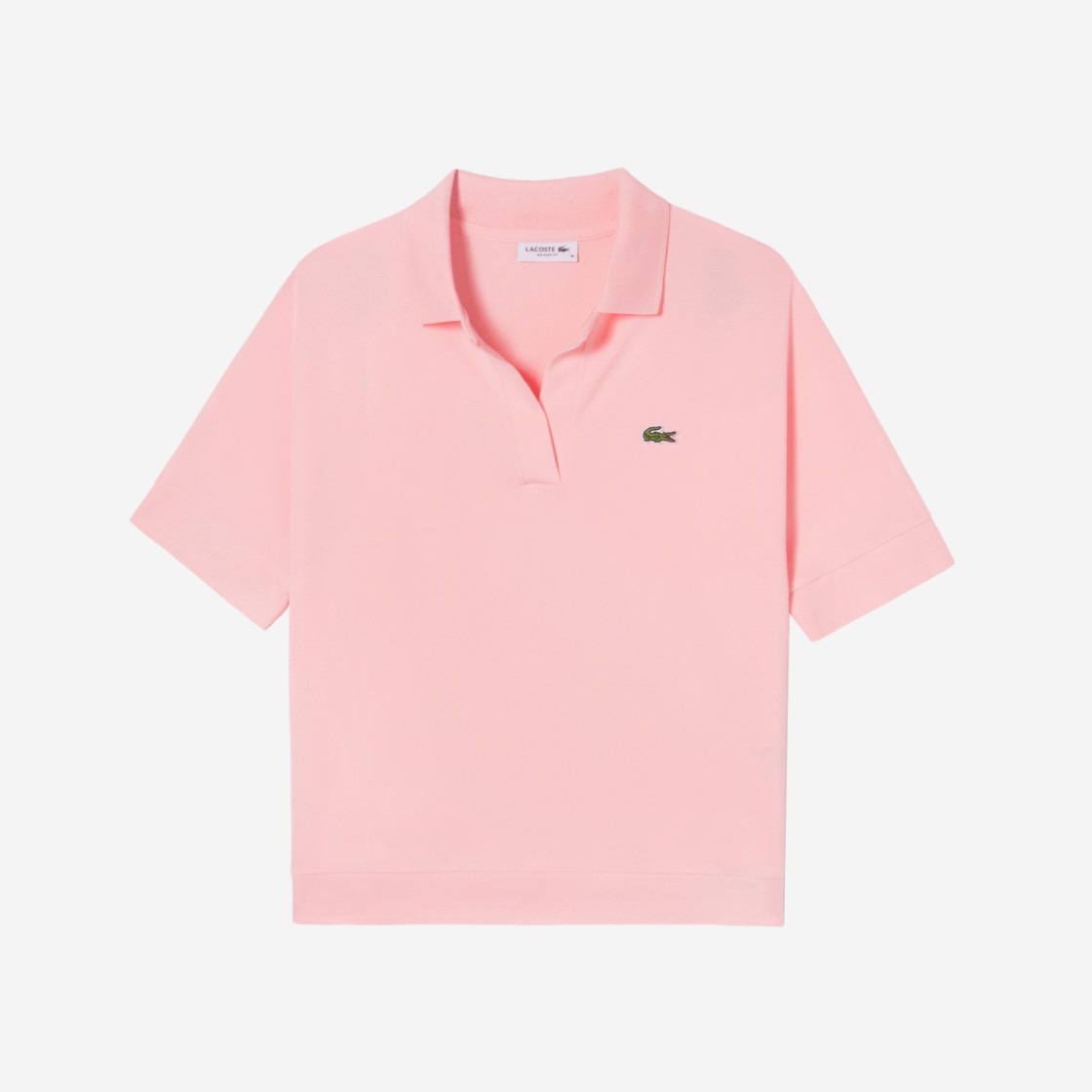 (W) Lacoste Relaxed Fit Heritage Polo Shirt Light Pink 상세 이미지 1