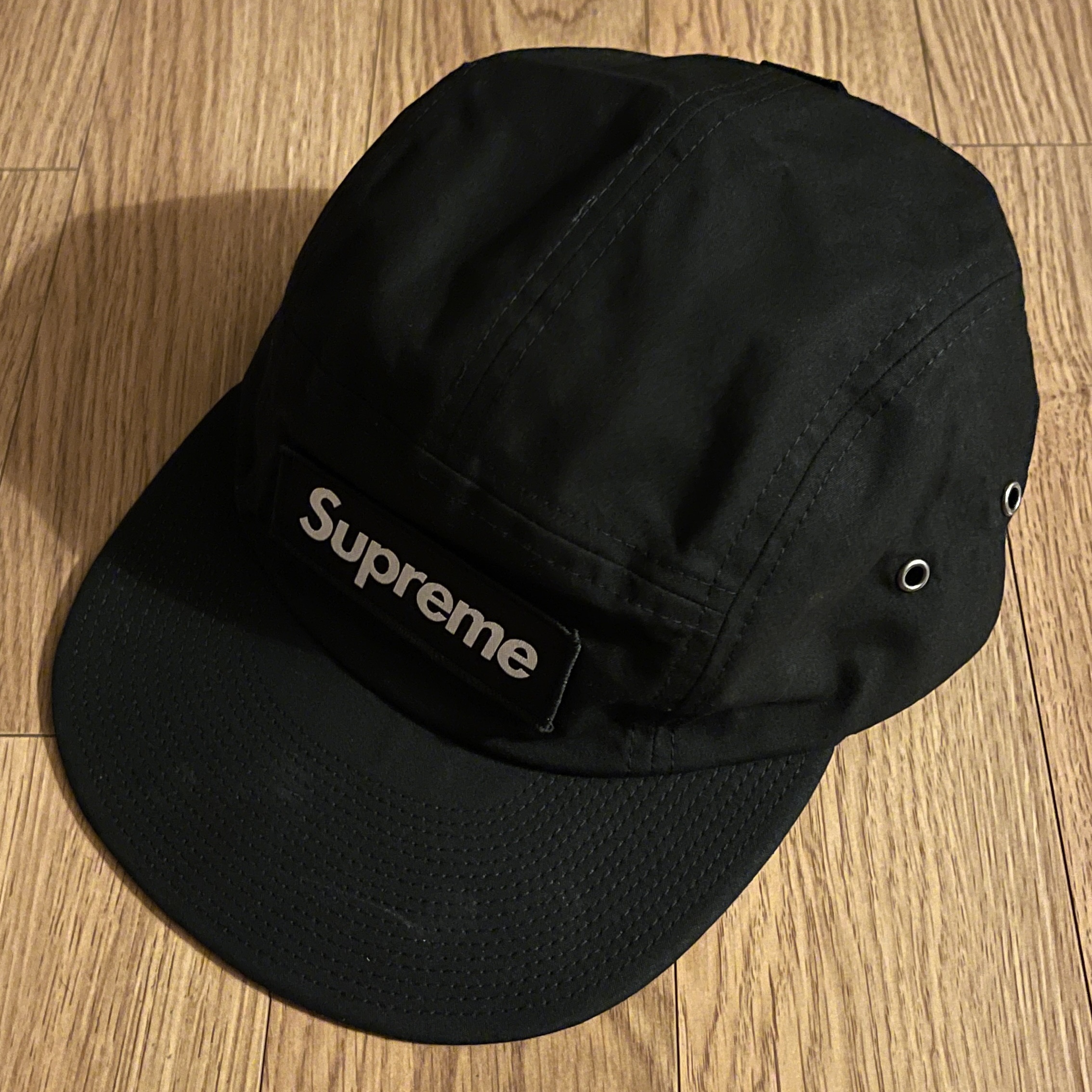 Supreme Waxed Cotton Camp Cap Black - 23FW 착용 스타일