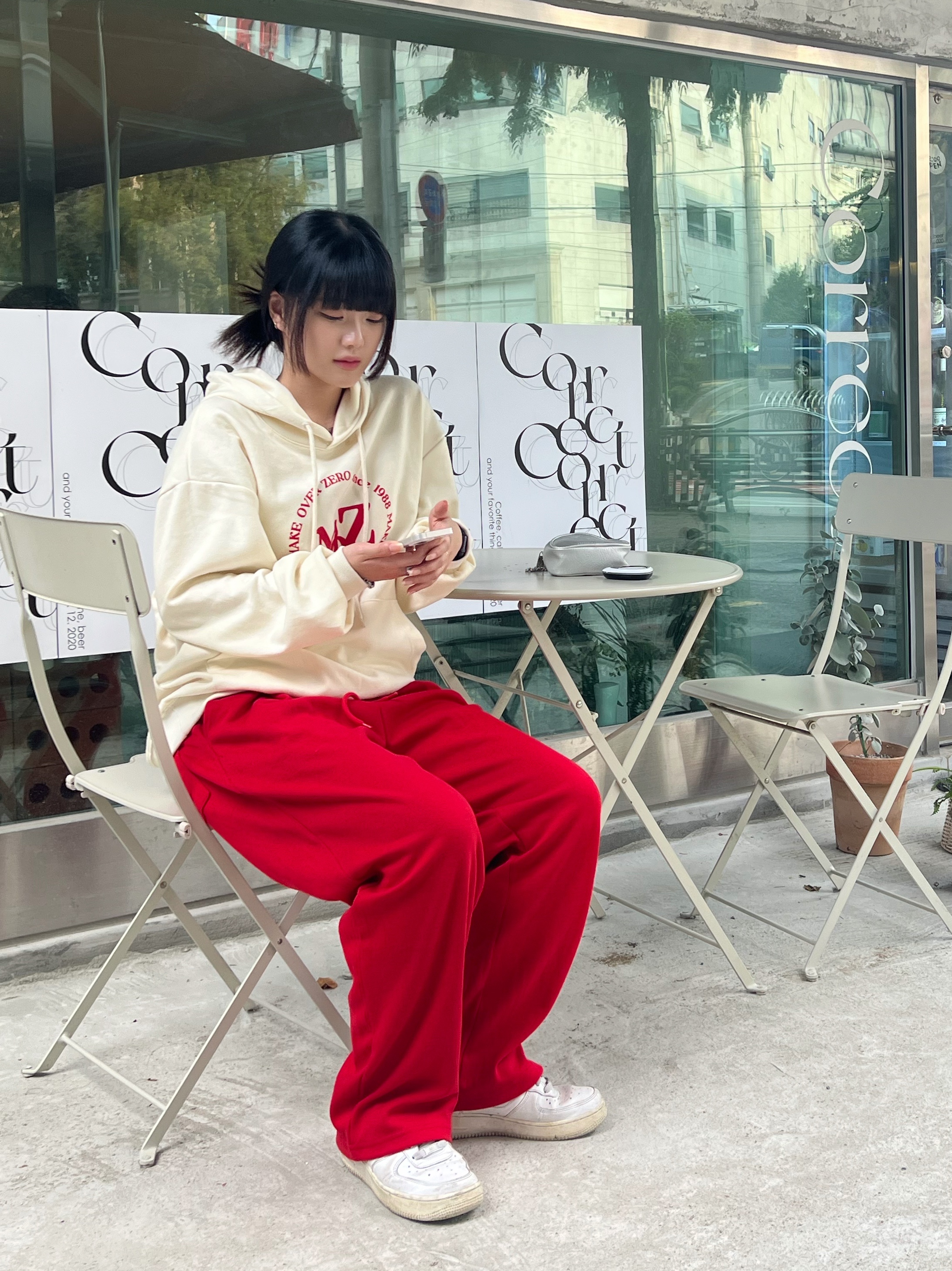 (W) Nike Air Force 1 '07 Low White 착용 스타일 - 3