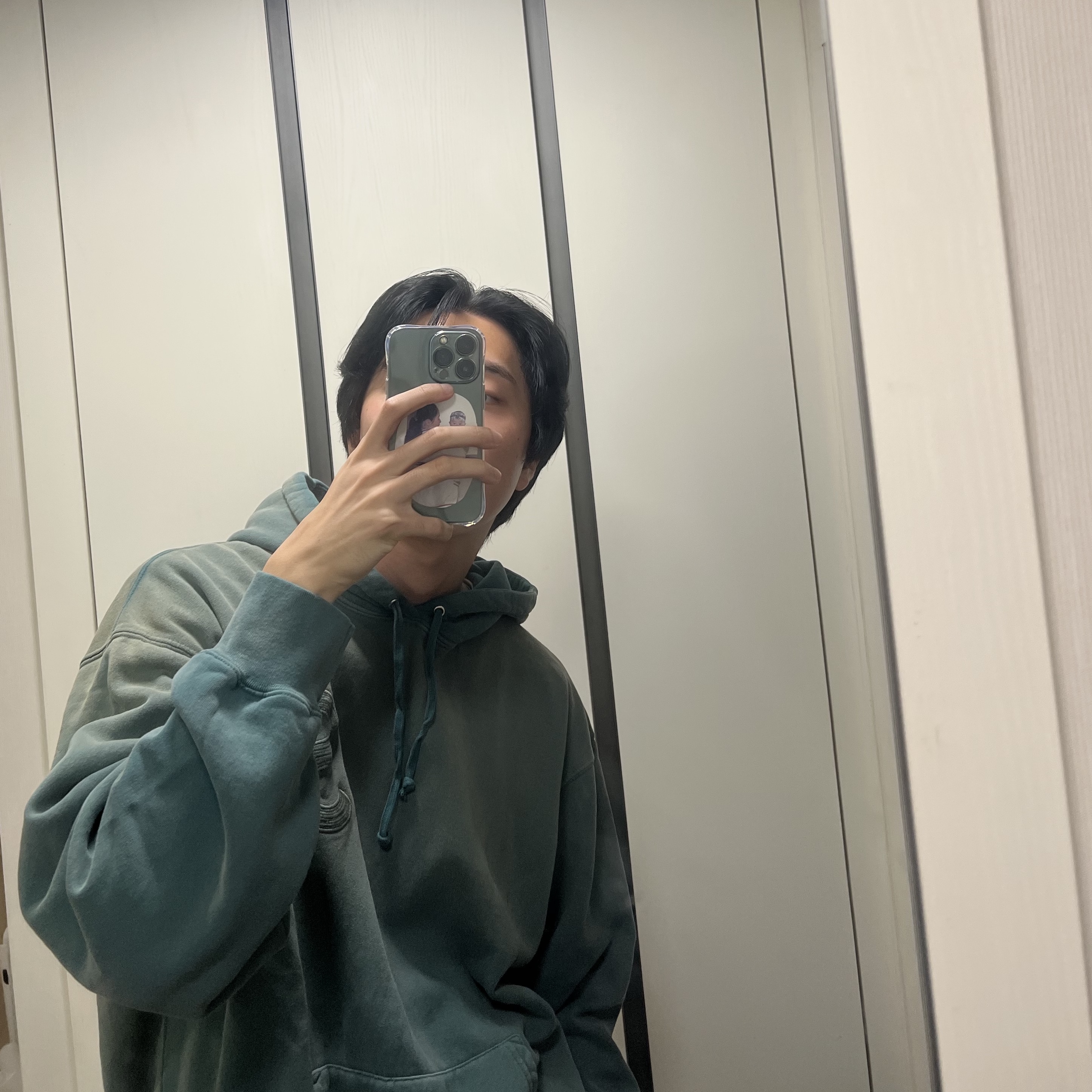 Supreme Overdyed S Logo Hooded Sweatshirt Teal - 23SS 착용 스타일