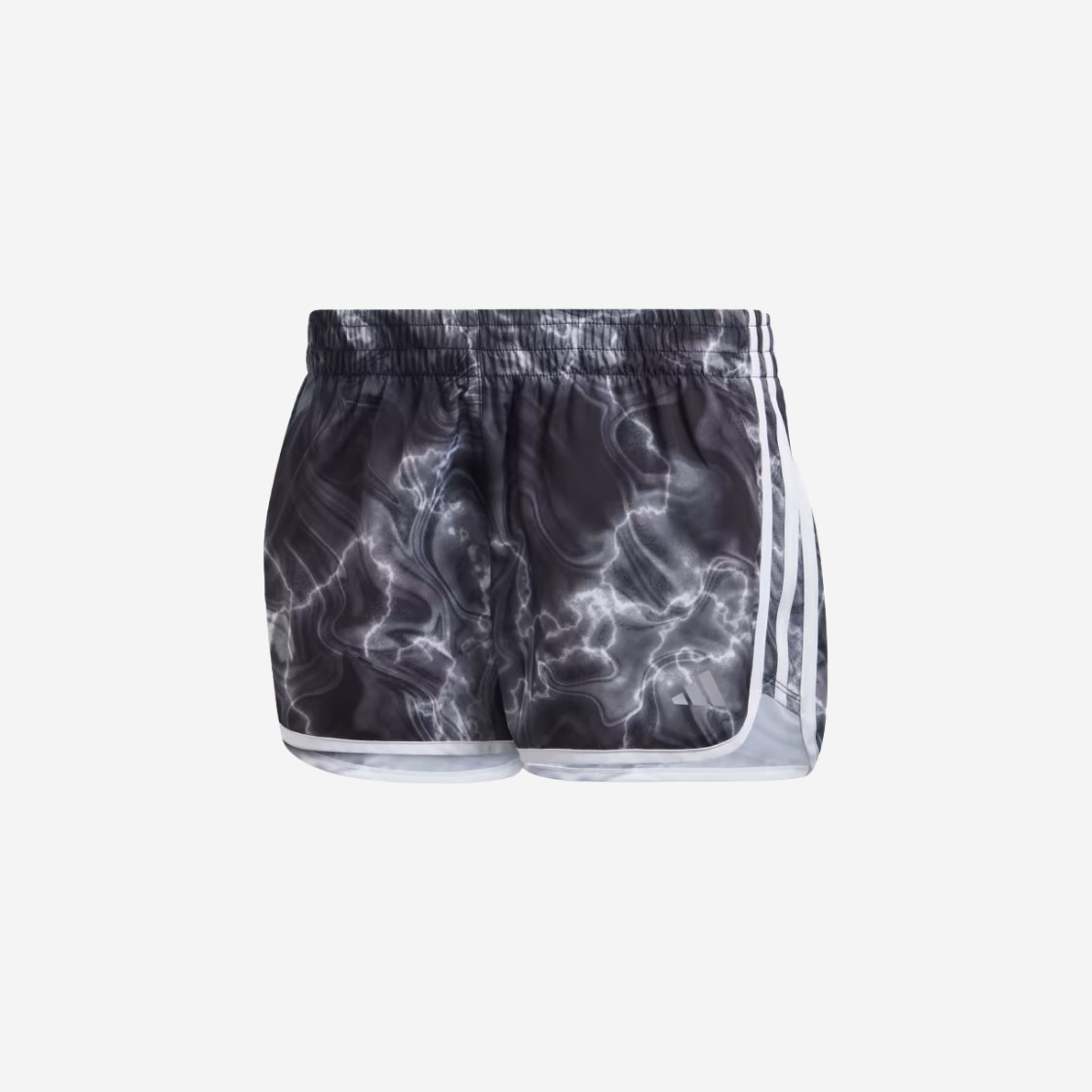 (W) Adidas Marathon 20 Allover Print Shorts White Black - KR Sizing 상세 이미지 1