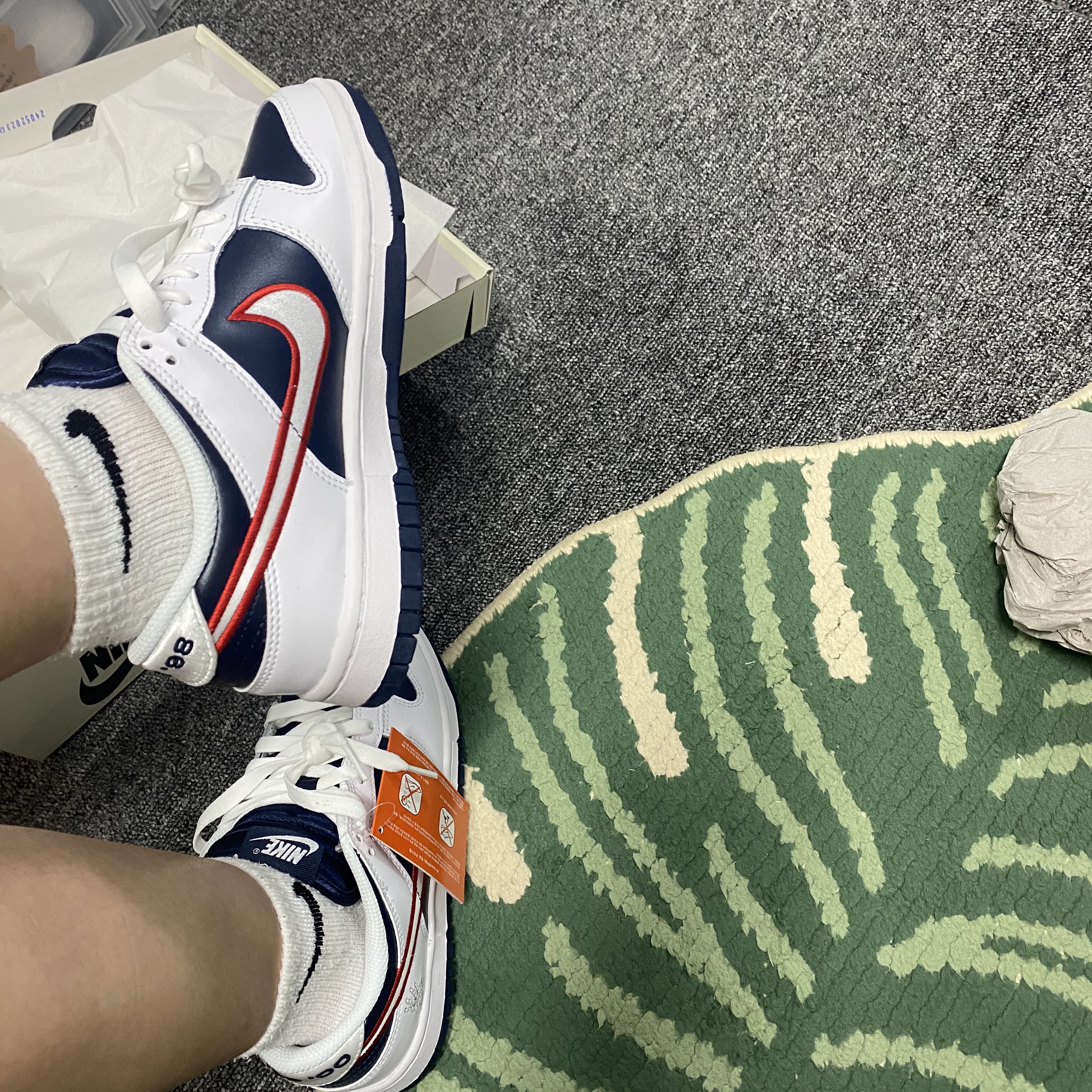 (W) Nike Dunk Low Houston Comets Four-Peat 착용 스타일 - 1