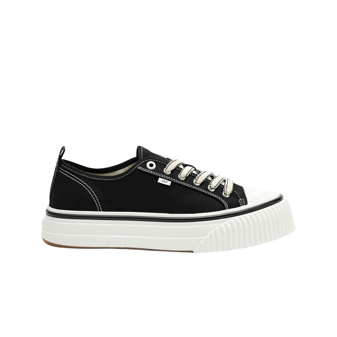아미 로우 탑 아미 SN1980 스니커즈 블랙(AMI AMI Low Top AMI SN1980 Sneakers Black)