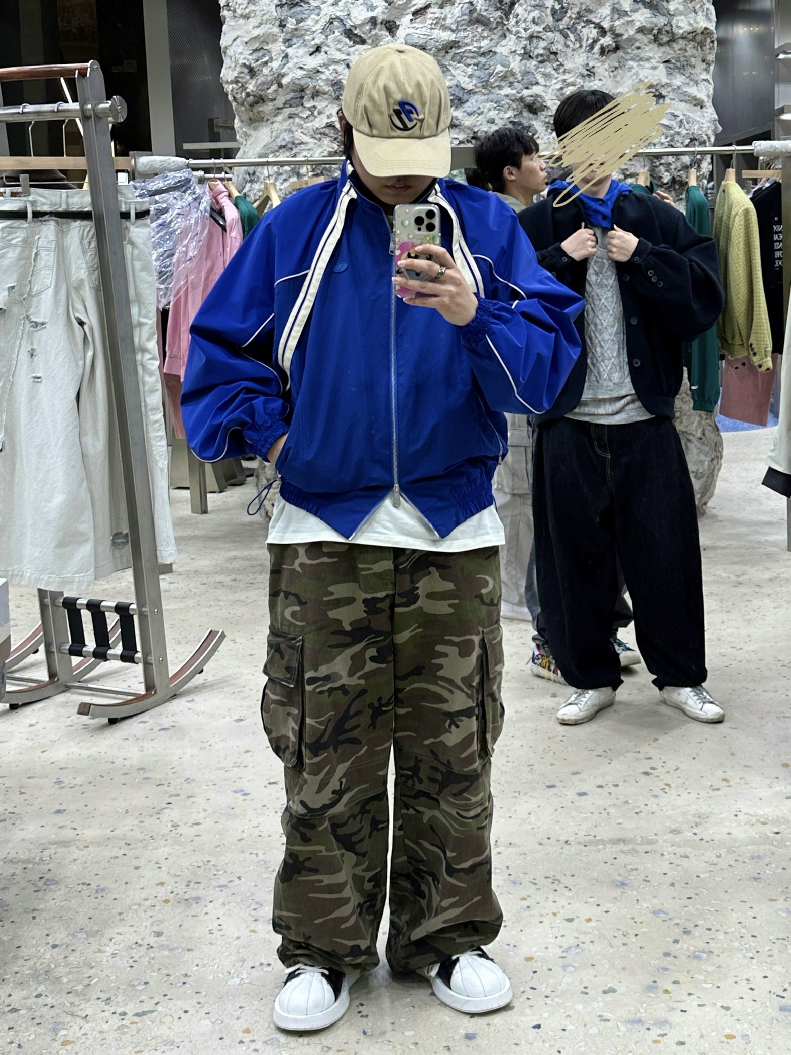 Ader Error Bashar Jumper Z-Blue 착용 스타일 - 2