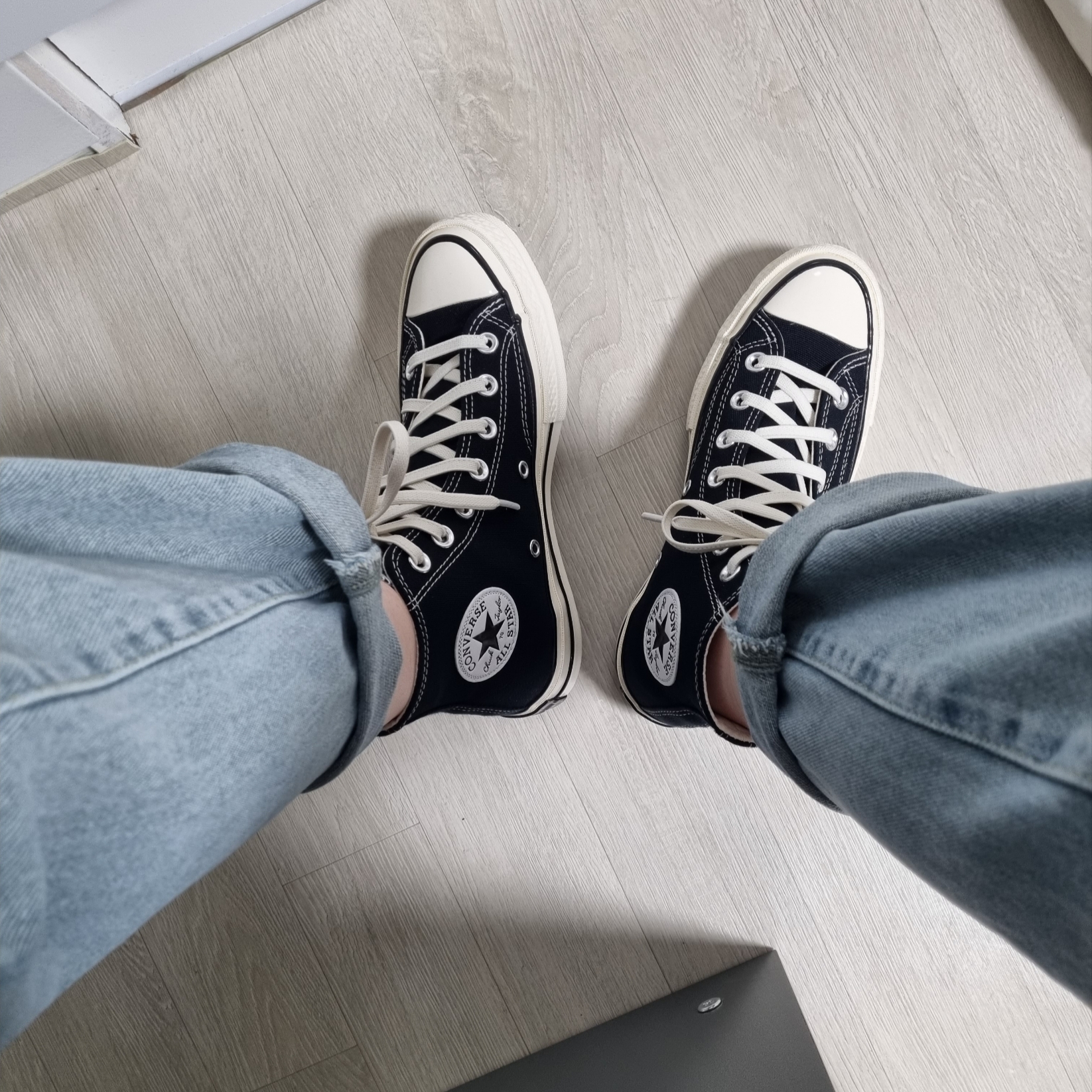 Converse Chuck 70 Hi Black 착용 스타일