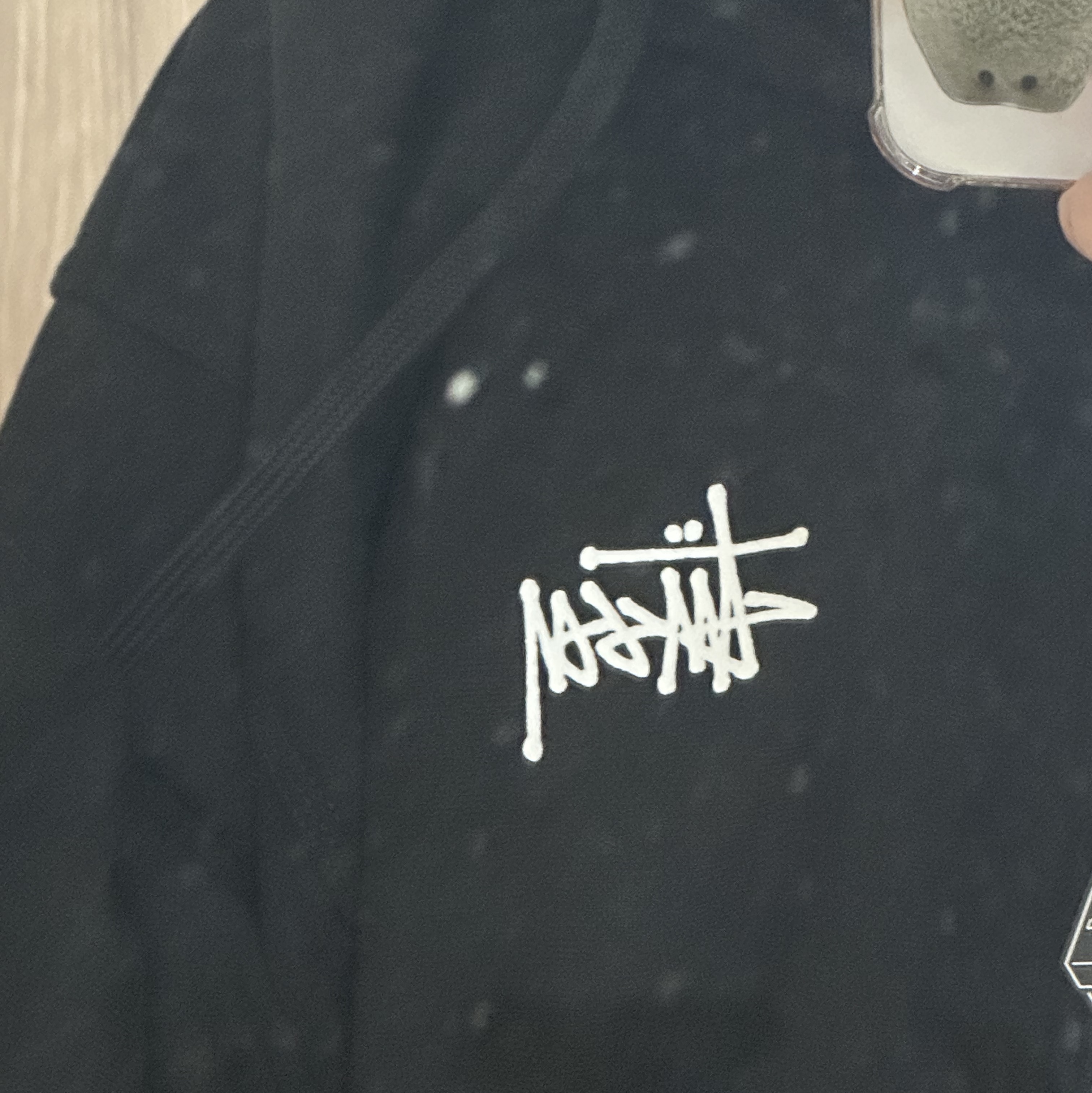 Stussy Basic Stussy Zip Hoodie Black 2023 착용 스타일
