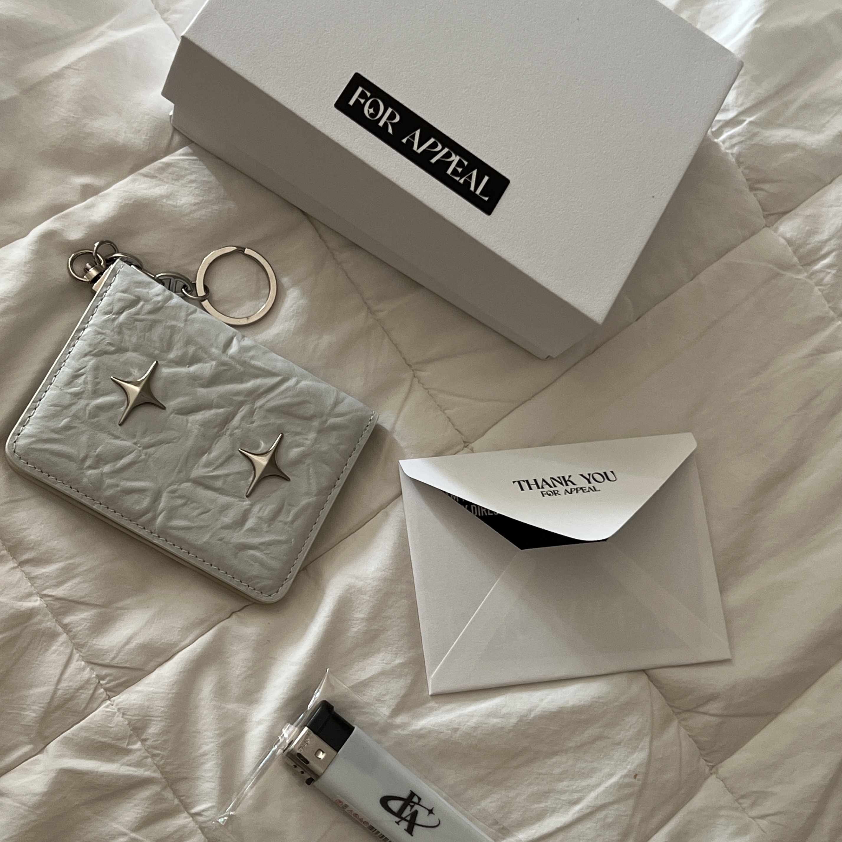 For Appeal Sparkle Star Card Wallet White 착용 스타일