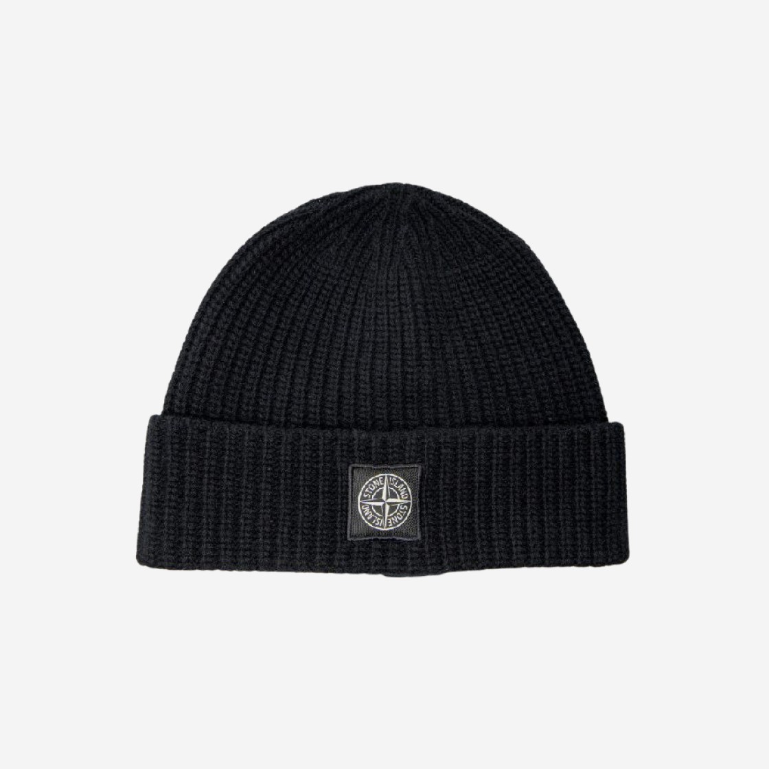 Stone Island N10B5 Ribbed Wool Beanie Black - 23FW 상세 이미지 1