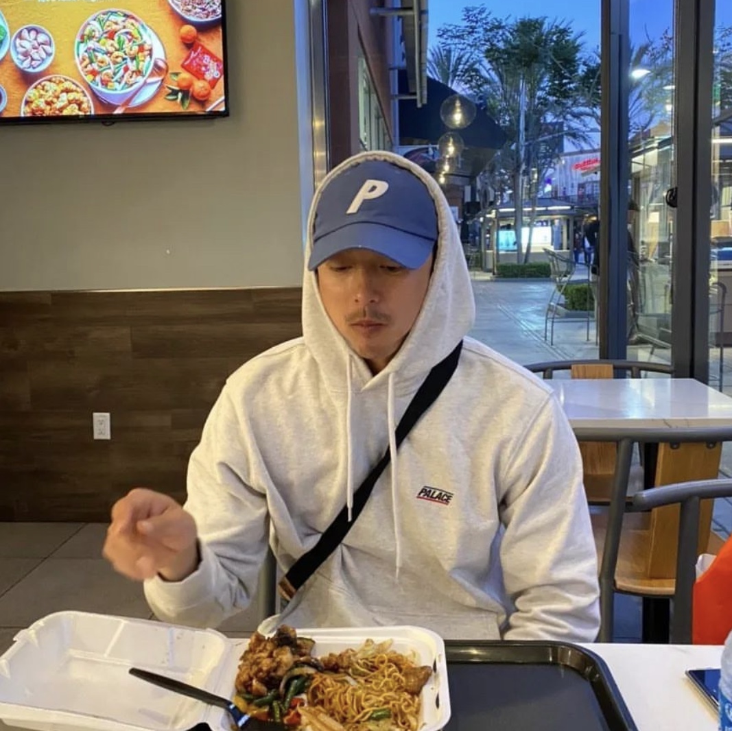 Palace 3D P 6-Panel Blue - 21SS 착용 스타일