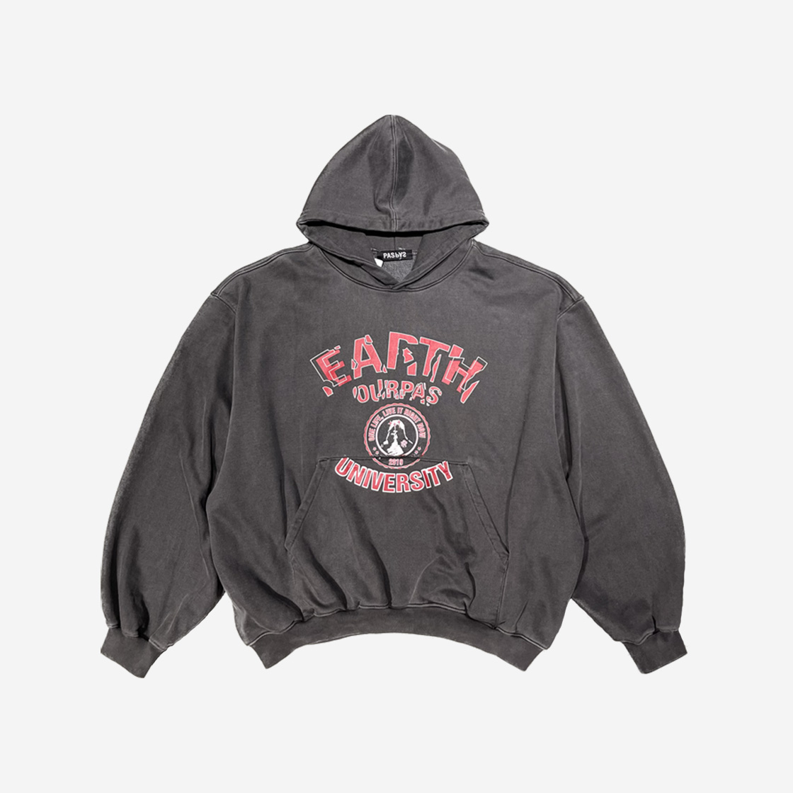 OURPAS2023AW-75 Ourpas 075 Ivy League Hoodie Washed Gray