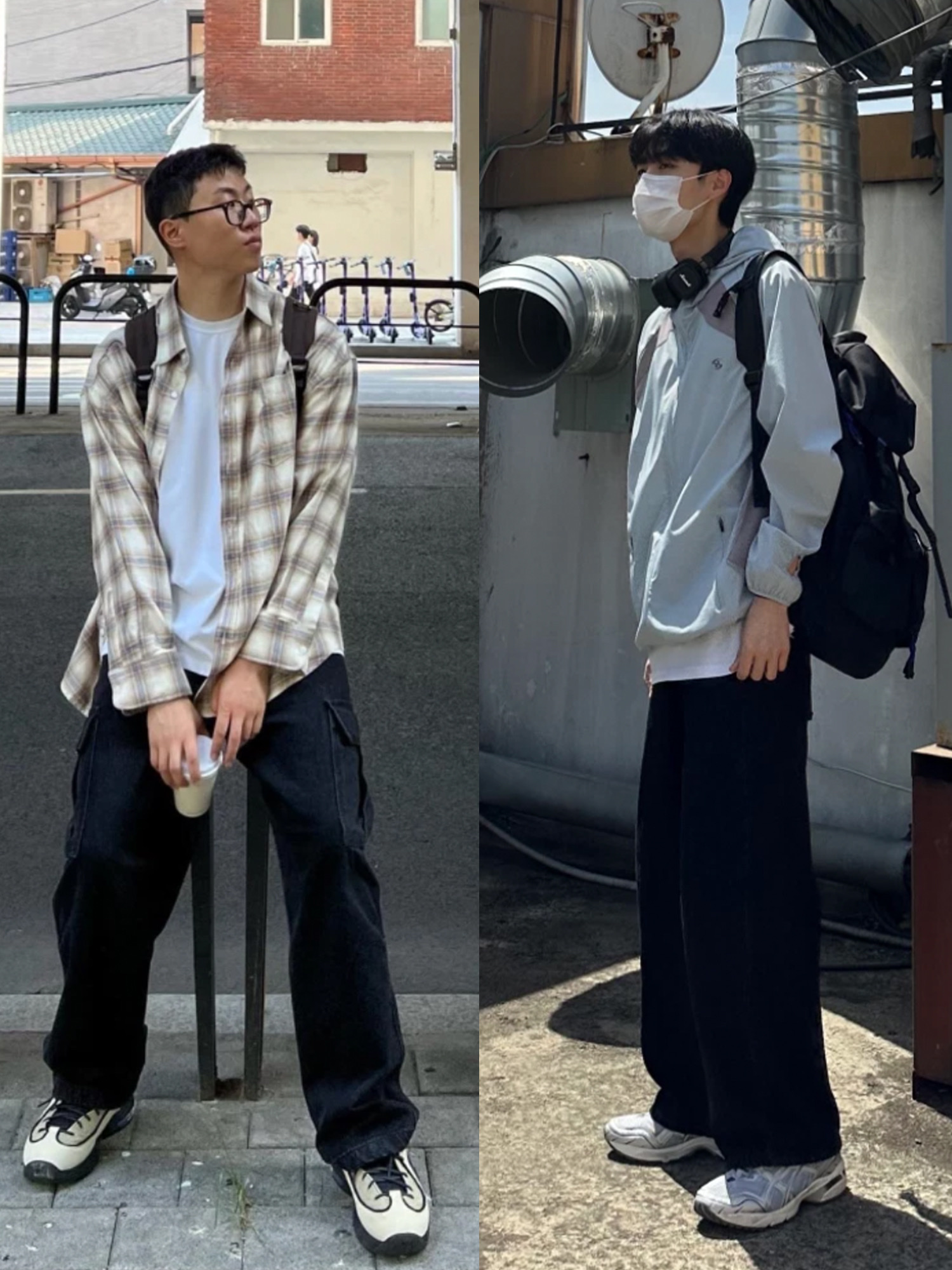 Stussy x Our Legacy x Denim Tears TTL Varsity Jacket Black, Stussy x Marc Jacobs 40 WT T-Shirt 착용 스타일 - 3