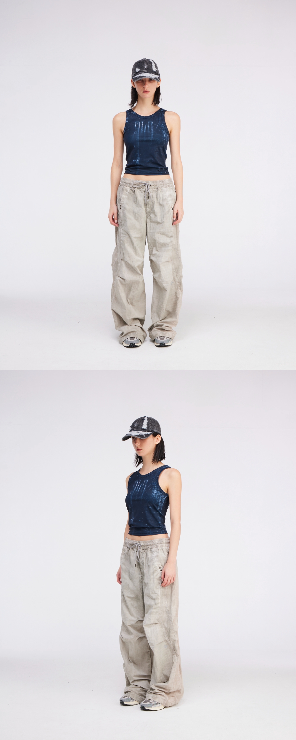 BLR Printed Sleeveless Black 상세 이미지 2