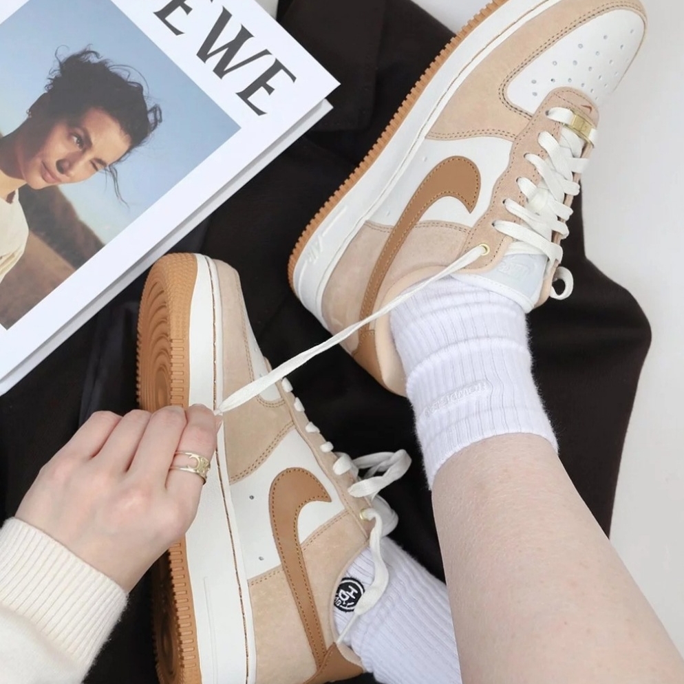(W) Nike Air Force 1 LXX Flax 착용 스타일 - 2
